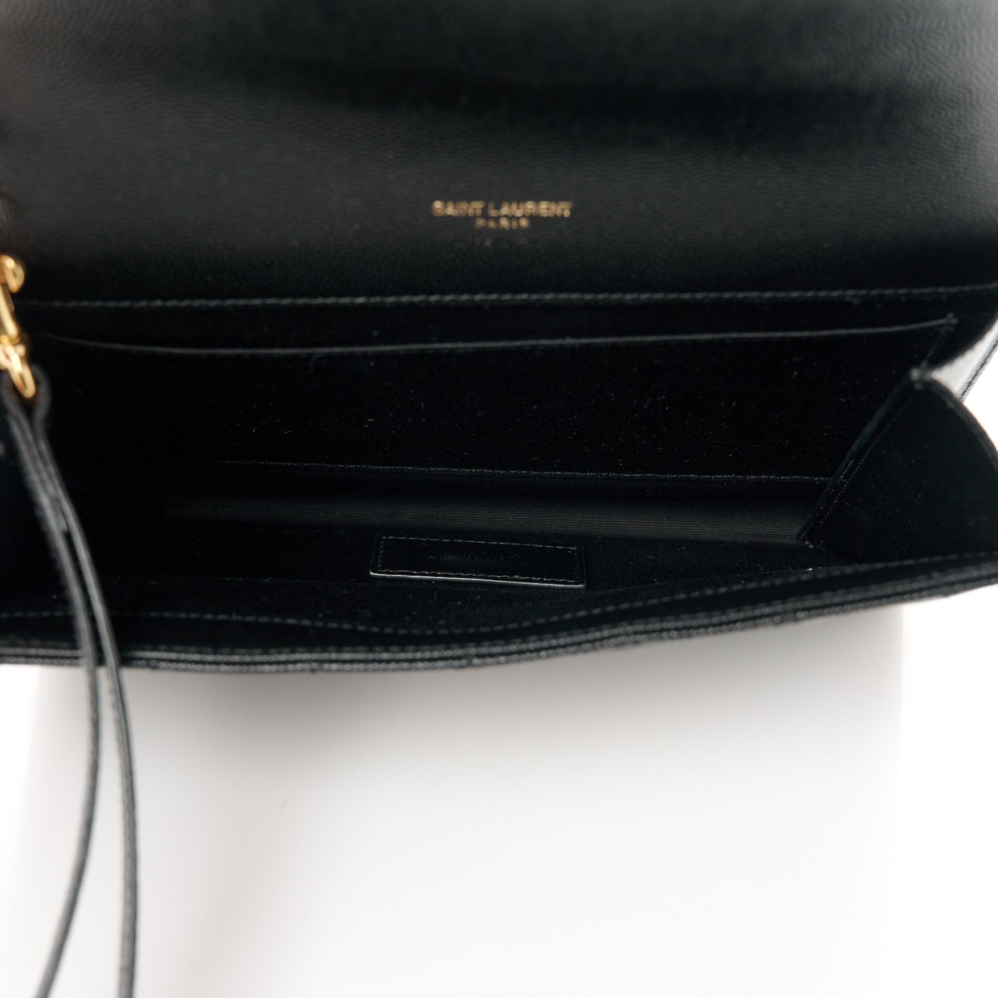 Grain De Poudre Textured Mixed Matelasse Triquilt Monogram Clutch Black