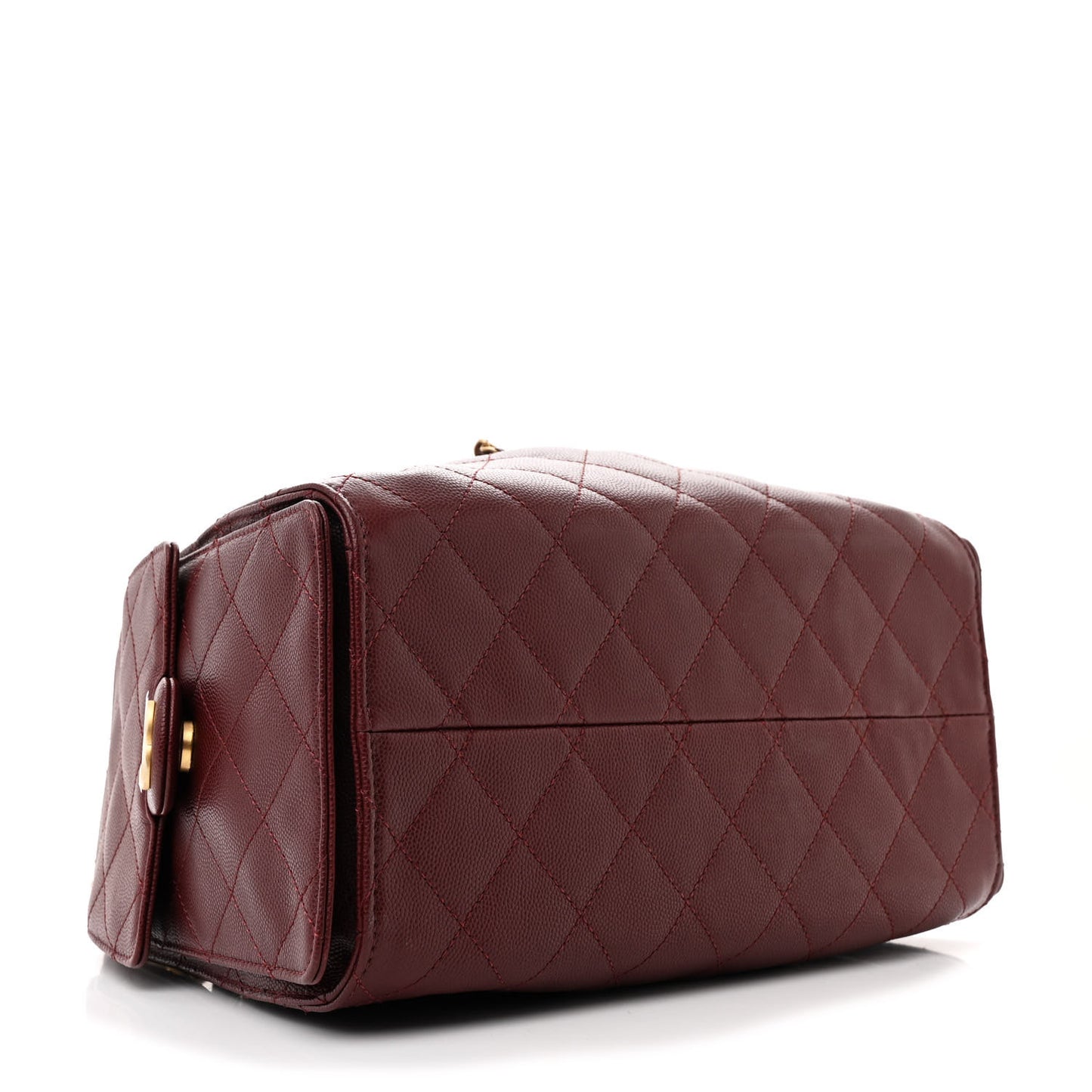 Caviar Quilted Small Chanel 25 Handbag Burgundy