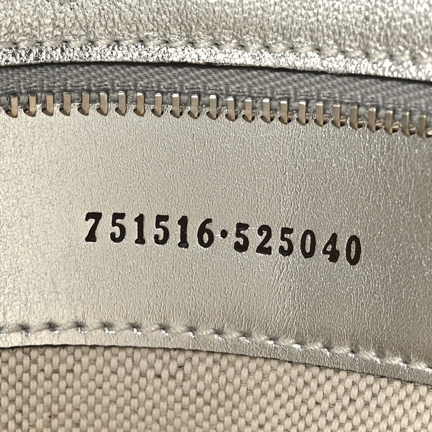 Gucci Metallic Sakai Be Green Calfskin Diagonal Stitched Medium Blondie Tote Silver 9 of 11