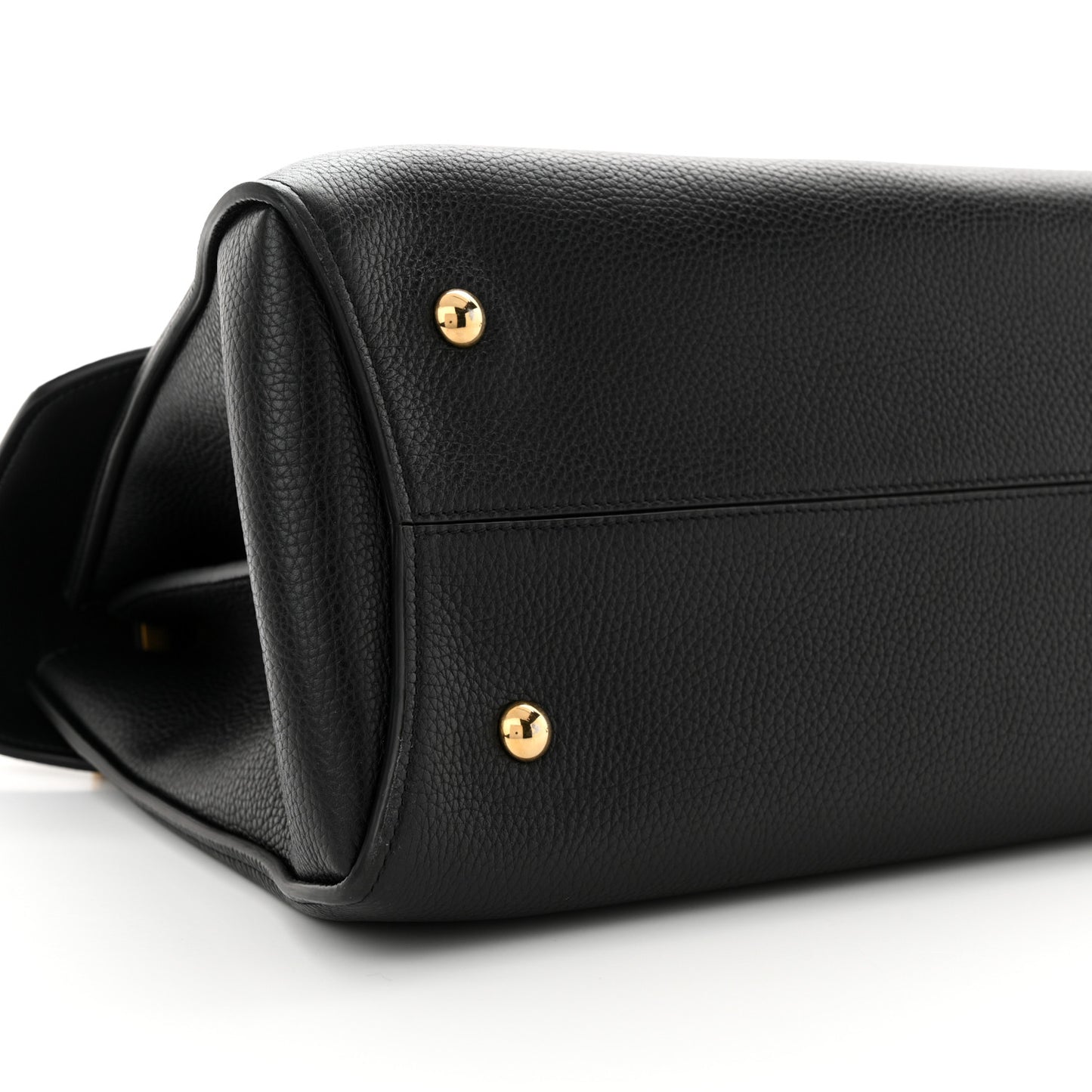 Calfskin Medium Margot Top Handle Satchel Black