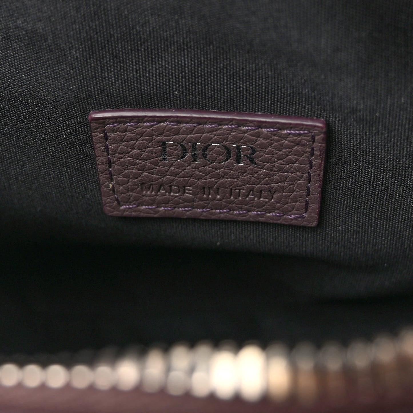 Grained Calfskin Kim Jones Saddle Bag Amaranth