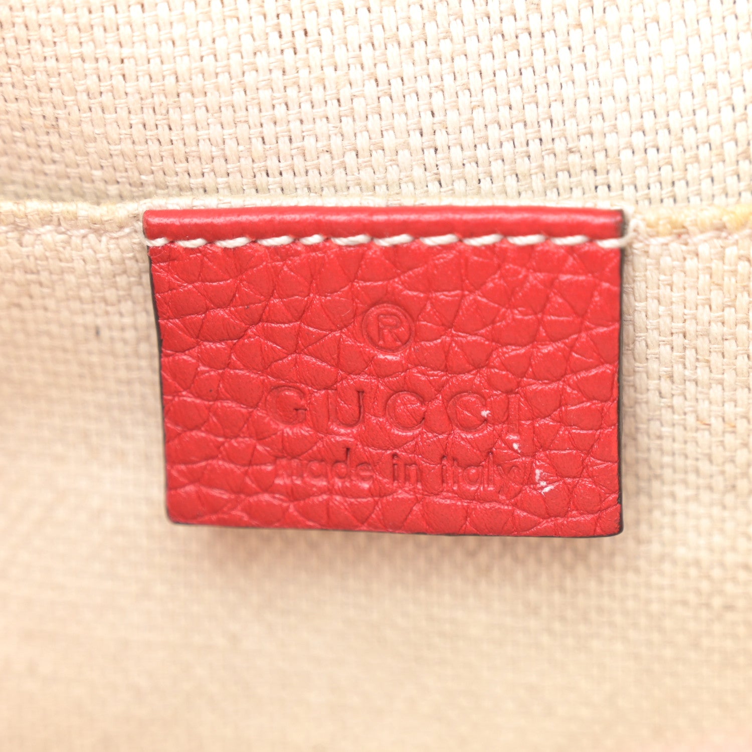 Gucci Pebbled Calfskin Small Soho Disco Bag Tabasco Red 6 of 11