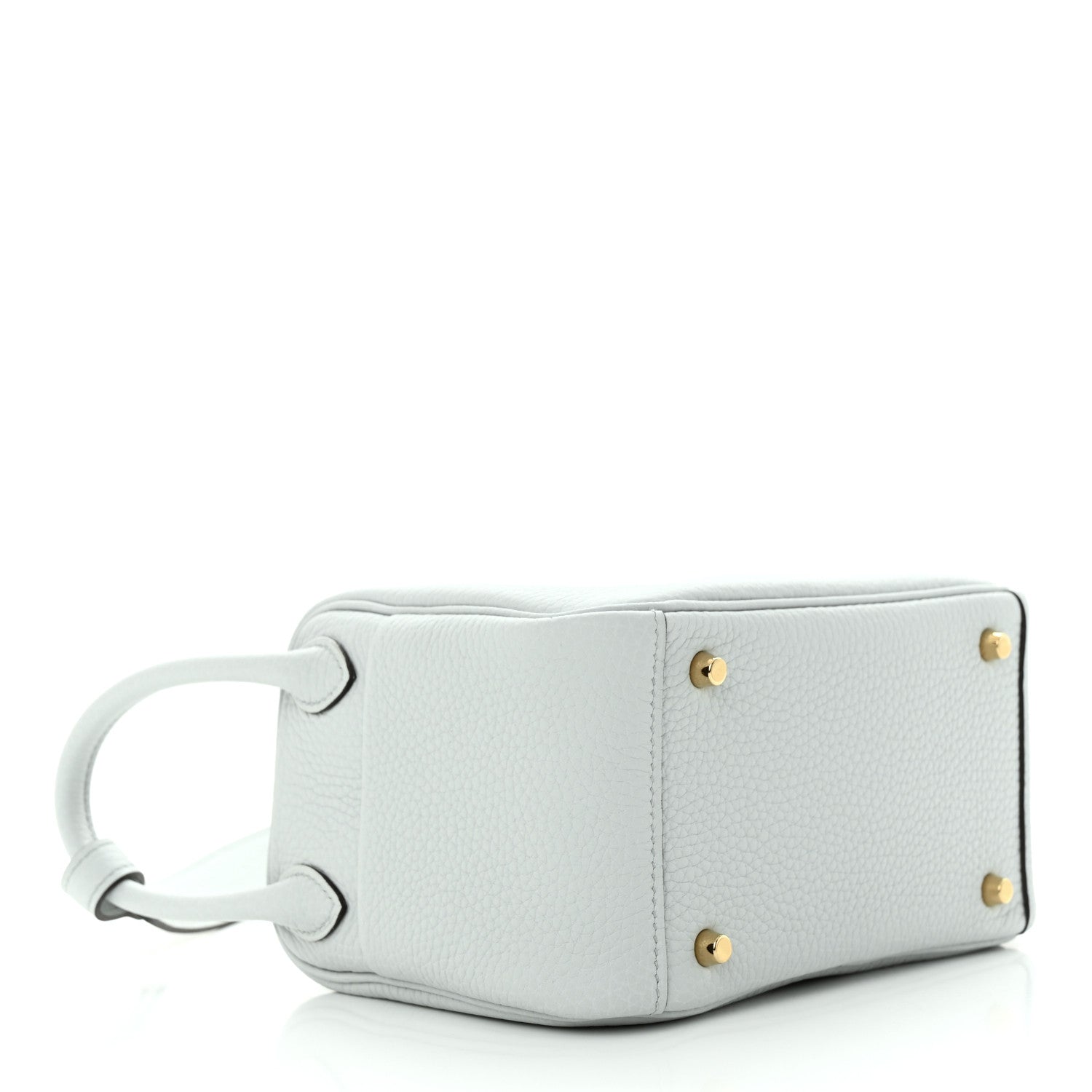 Hermes Taurillon Clemence Mini Lindy 20 Bleu Pale 4 of 10