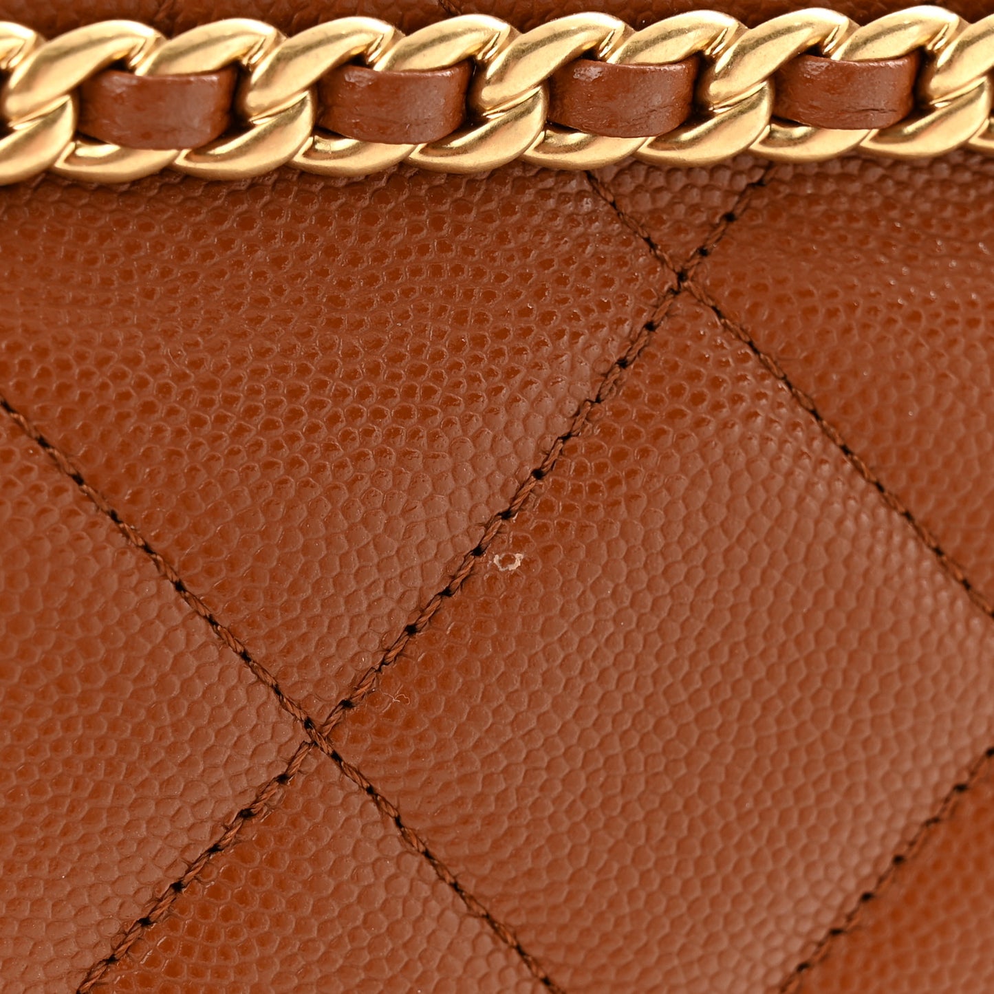 Caviar Quilted Multi Chain Backpack Light Brown