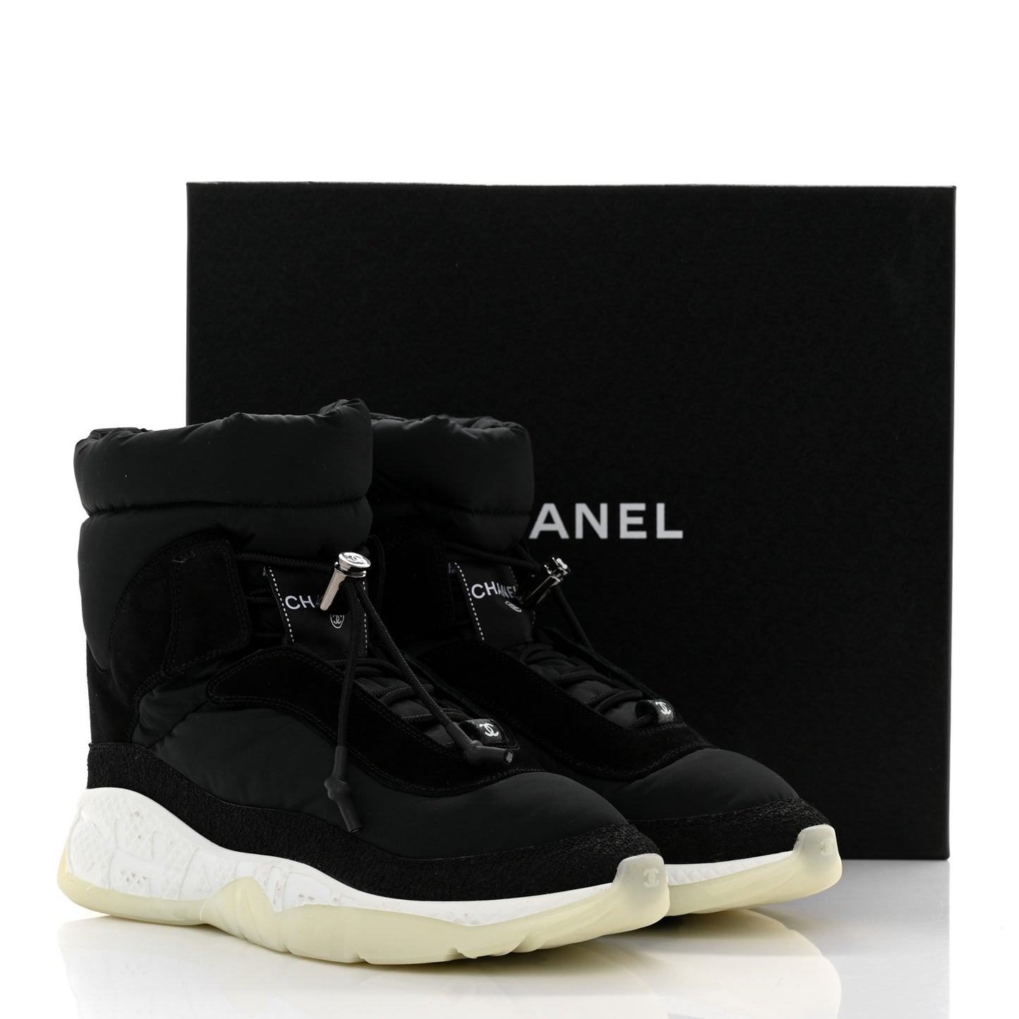 Nylon Suede Womens Short Boots 39 Black