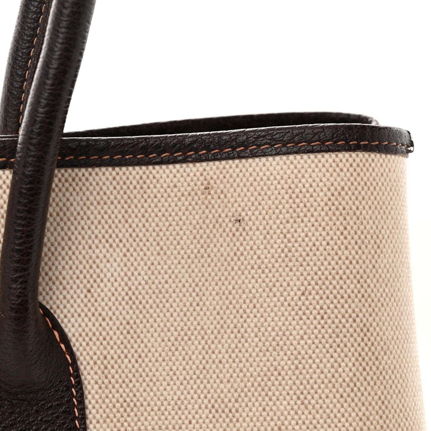 Toile Buffle Gala Garden Party Tote 36 MM Marron Fonce