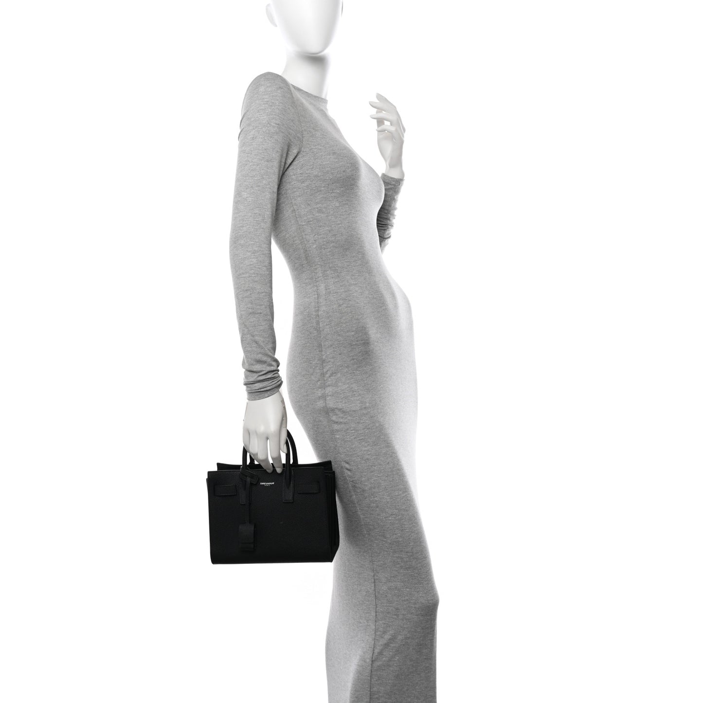 Grained Calfskin Nano Sac De Jour Black