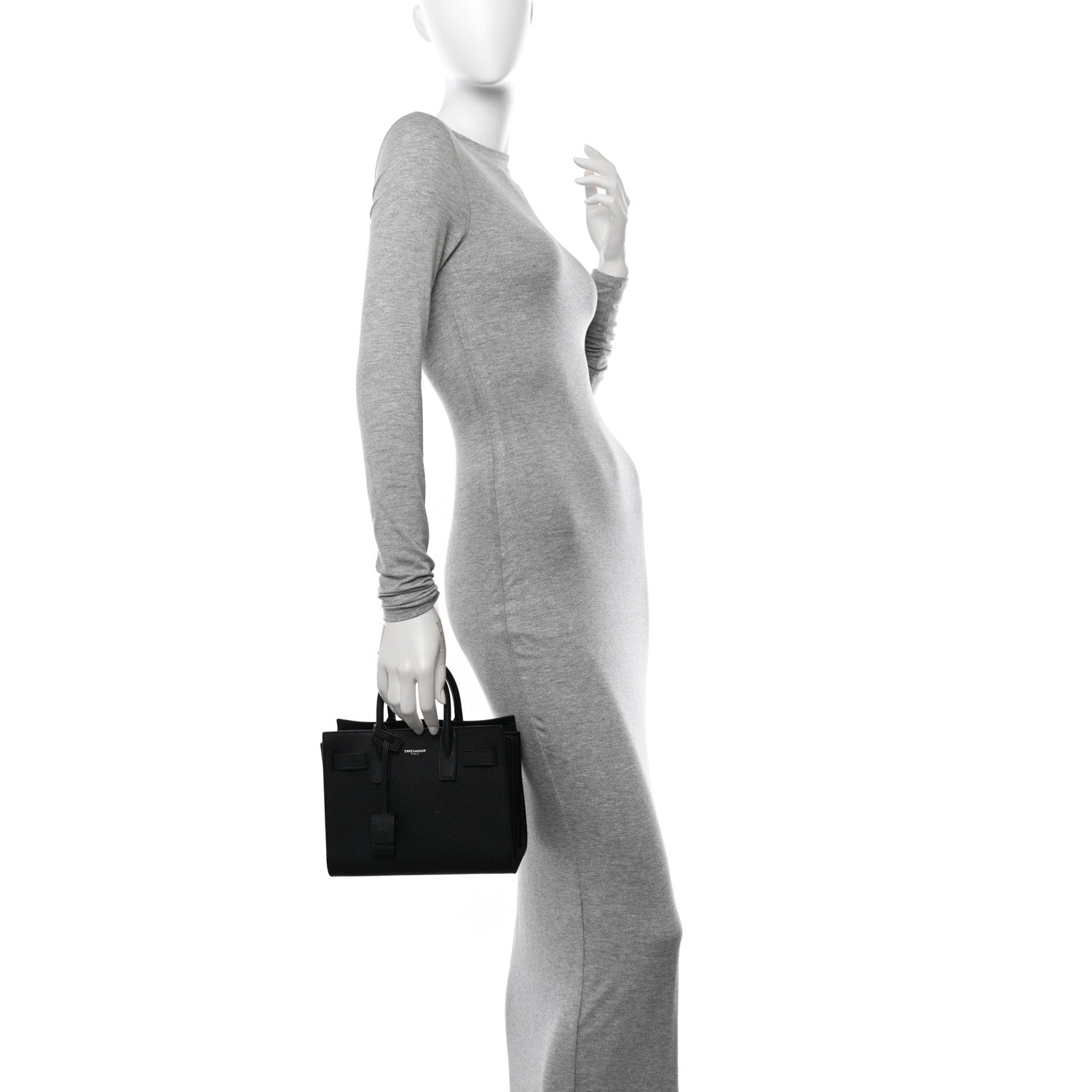 Saint Laurent Grained Calfskin Nano Sac De Jour Black 3 of 10