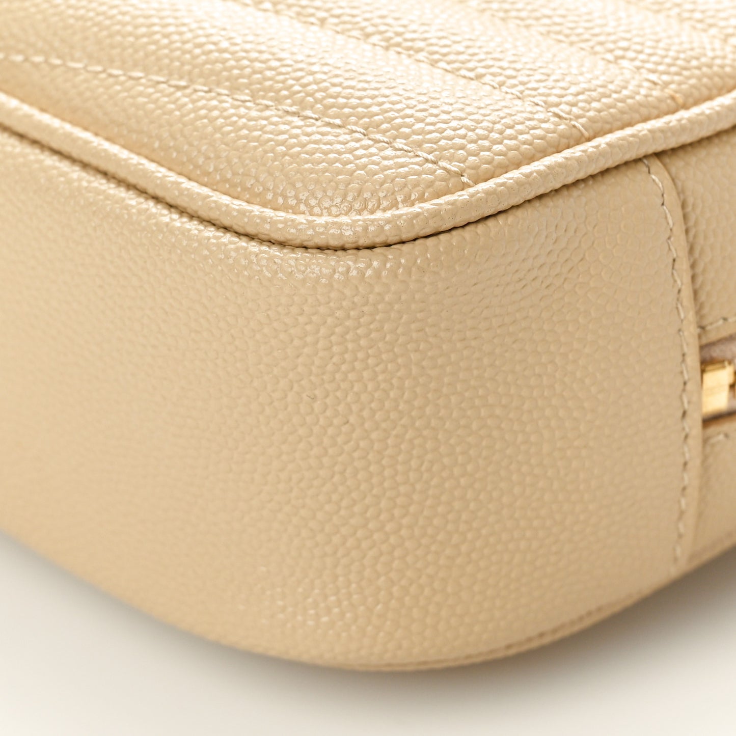 Grain De Poudre Matelasse Monogram Mini Lou Camera Bag Dark Beige