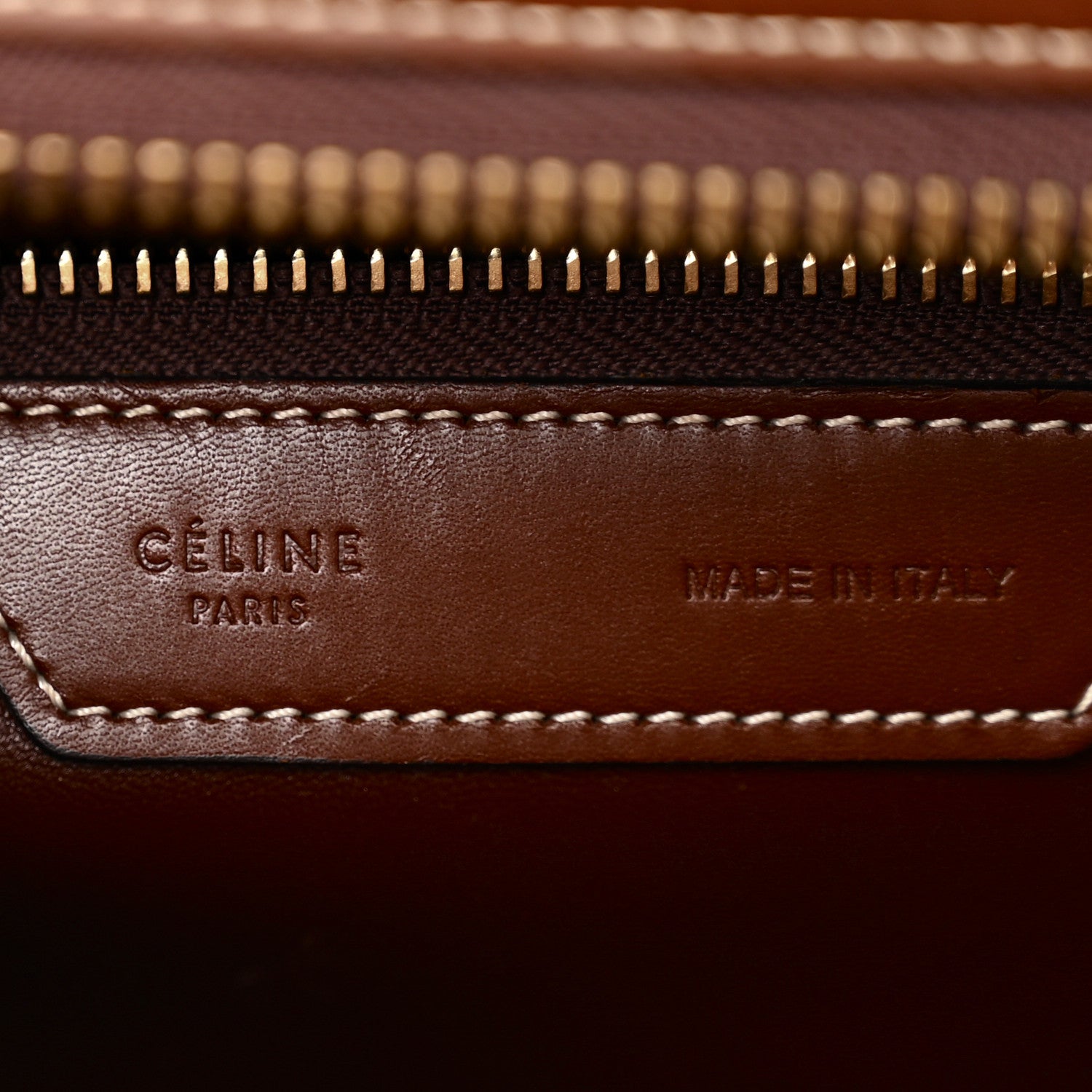 Celine Satinated Natural Calfskin Micro Luggage Dark Brown 6 of 14