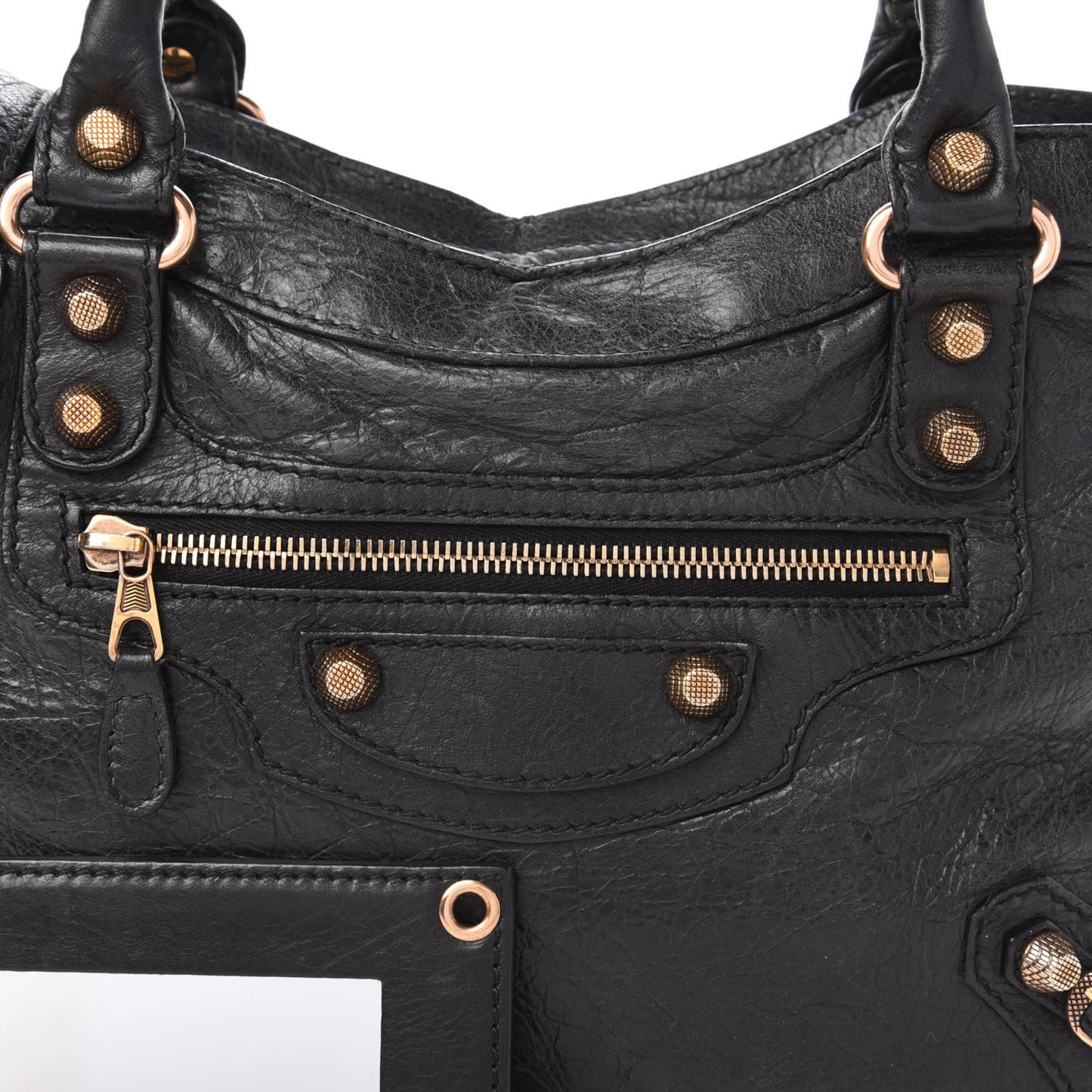 Agneau Giant 12 Rose Gold Hardware Town Black