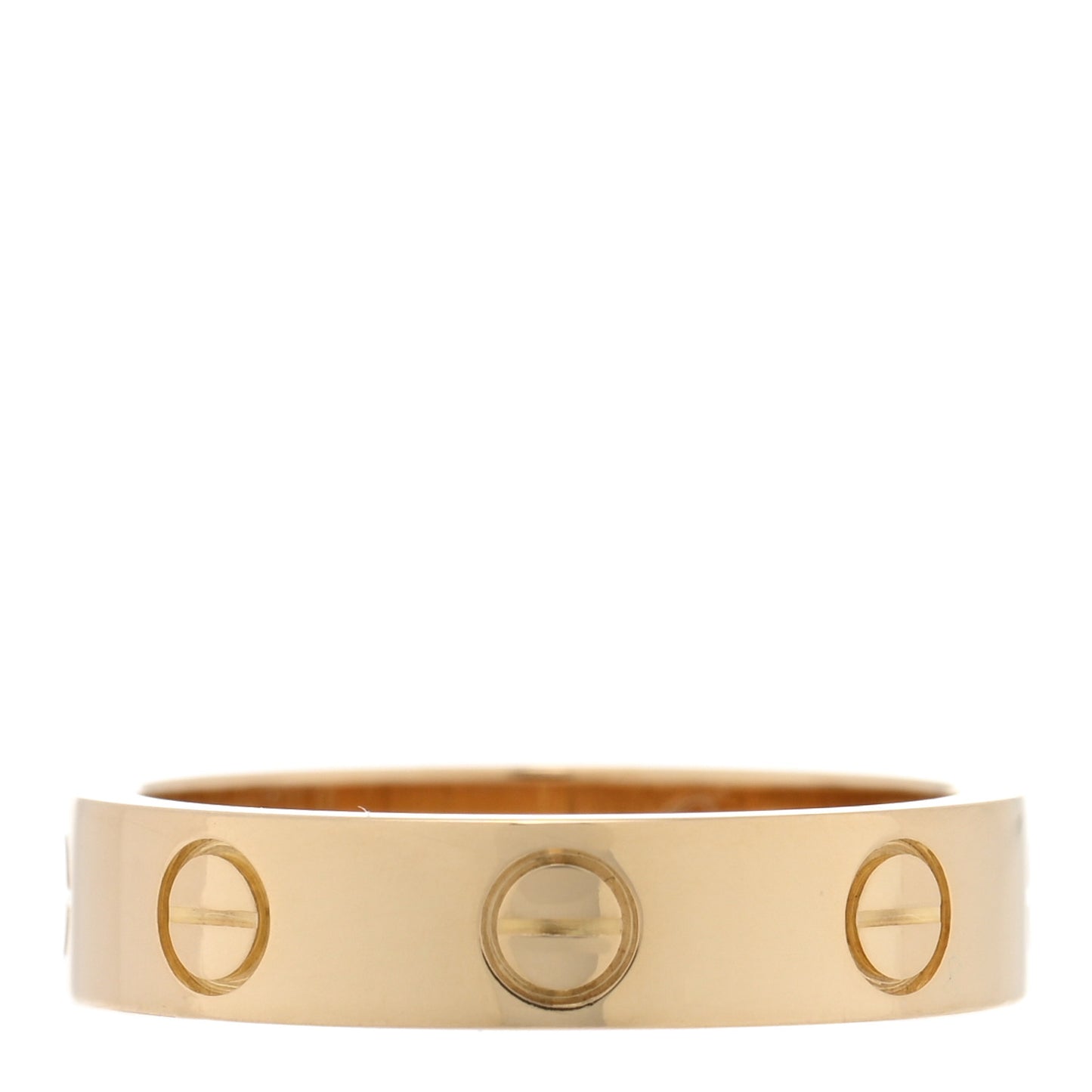 18K Yellow Gold Diamond 4mm LOVE Wedding Band Ring 48 4.5