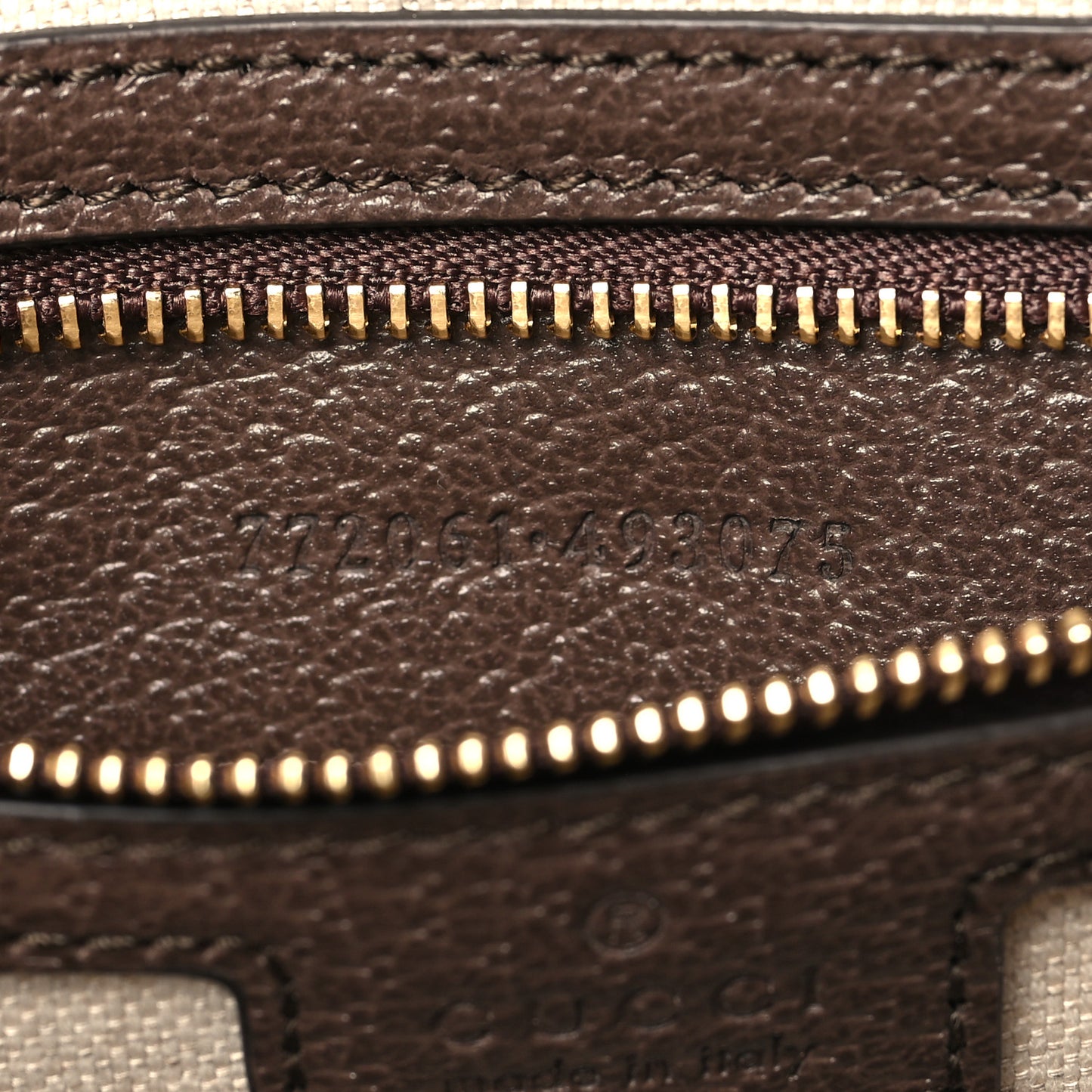 GG Supreme Monogram Web Small Ophidia Top Handle Bag Beige Ebony