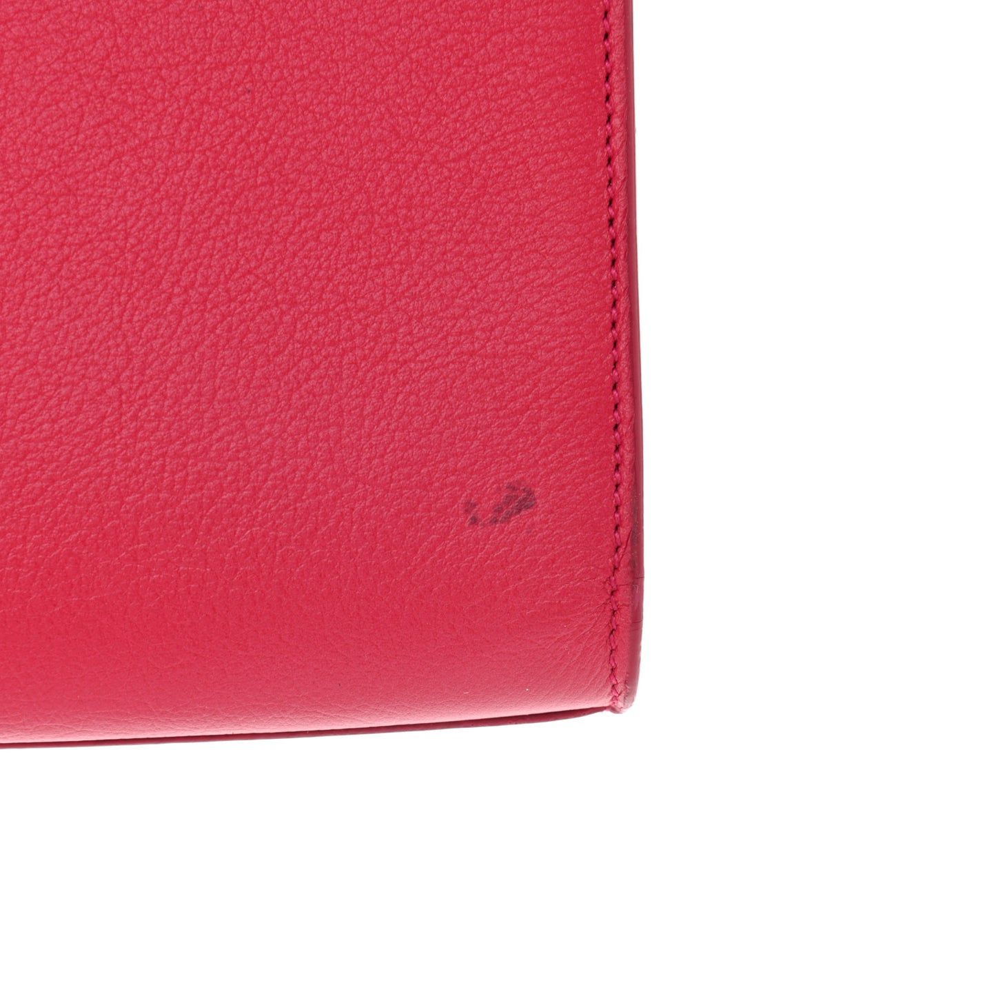 Calfskin Monogram Large Belle De Jour Clutch Lipstick Fuchsia