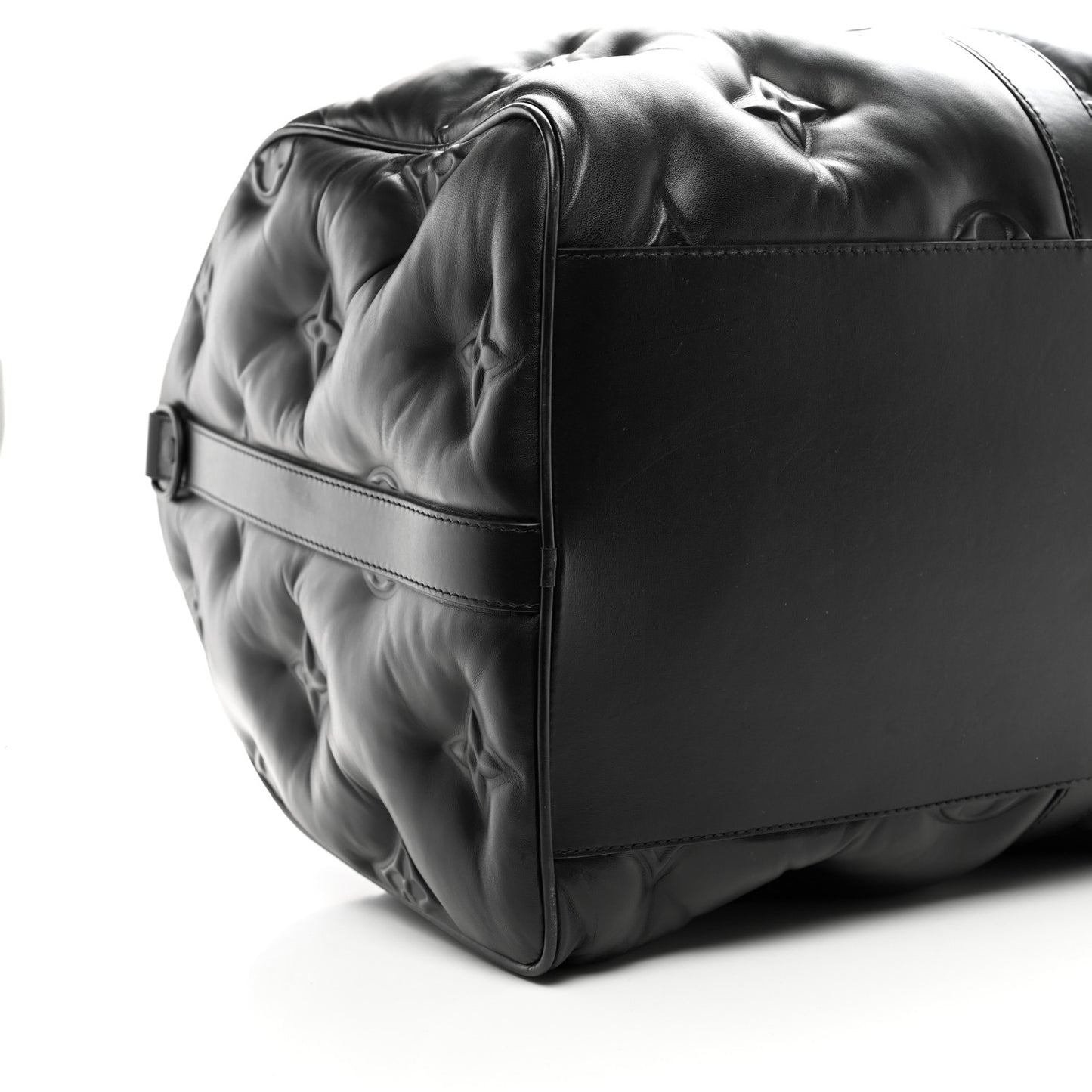 Lambskin Monogram Keepall Puffer XL Bandouliere 75 Black