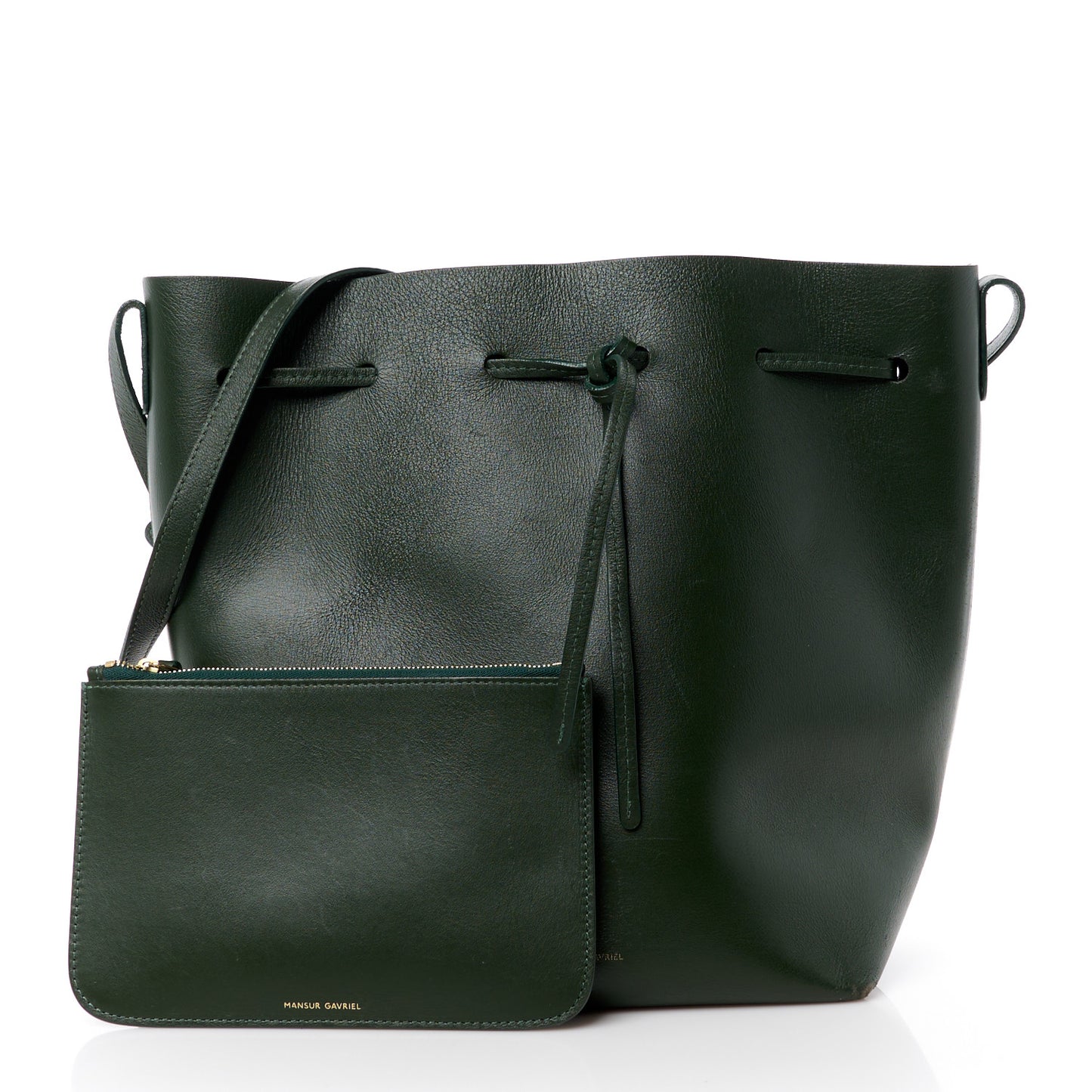 Calfskin Bucket Bag Olive