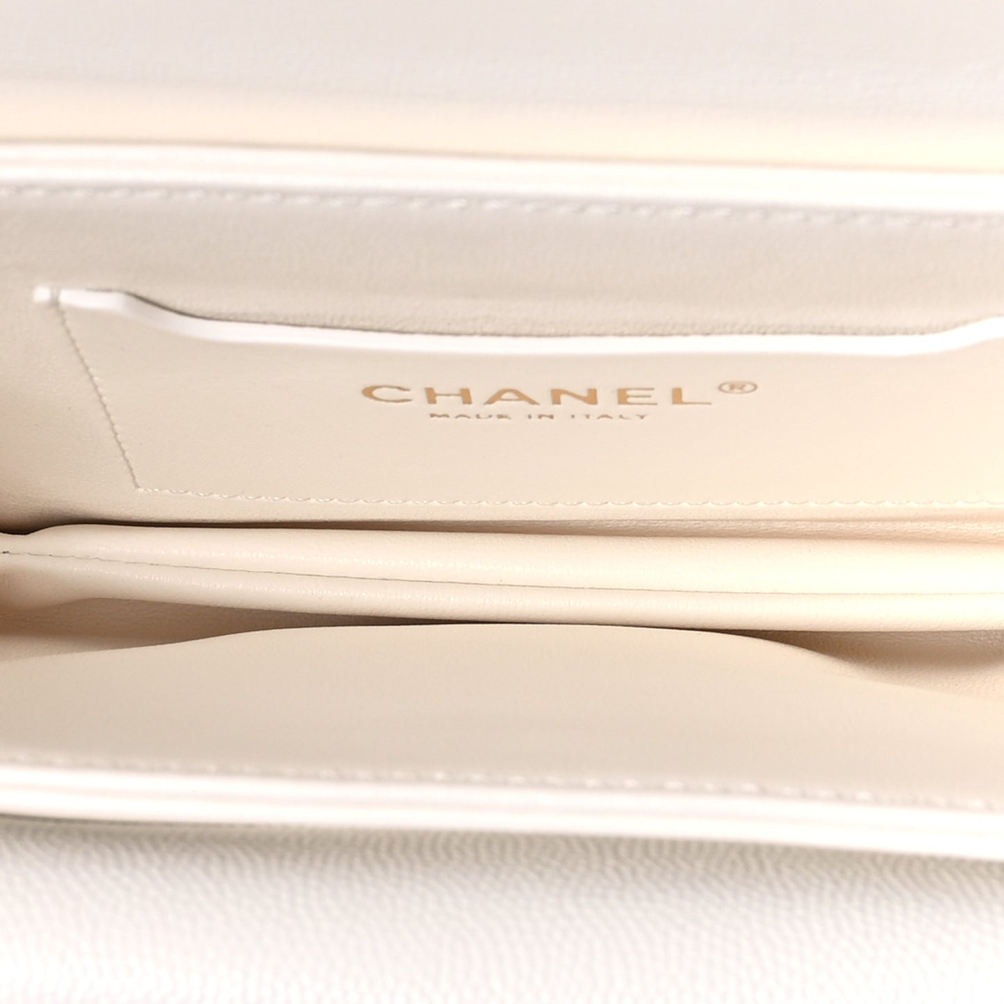 Caviar Quilted Mini Top Handle Flap White