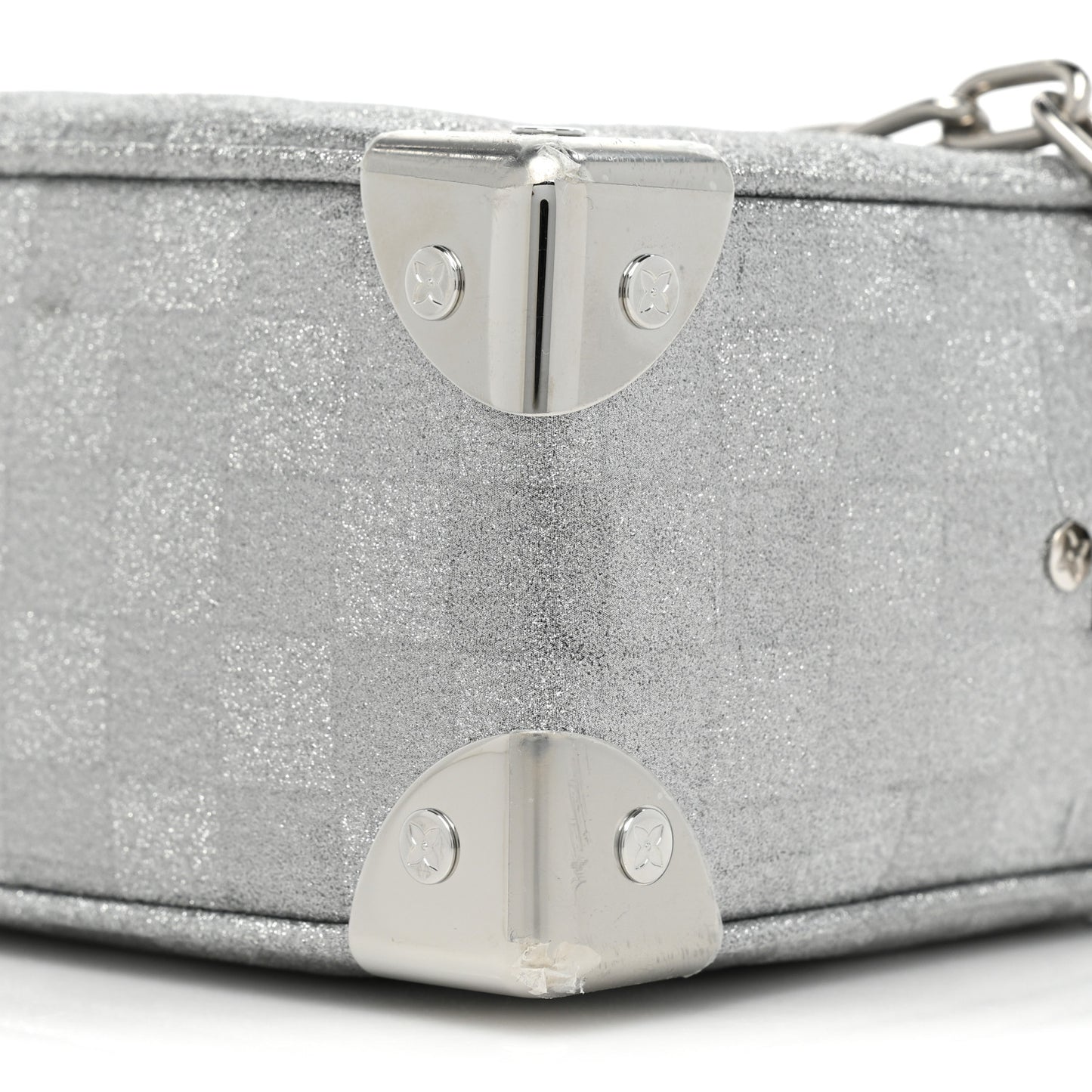 Damier Glitter Mini Soft Trunk Silver