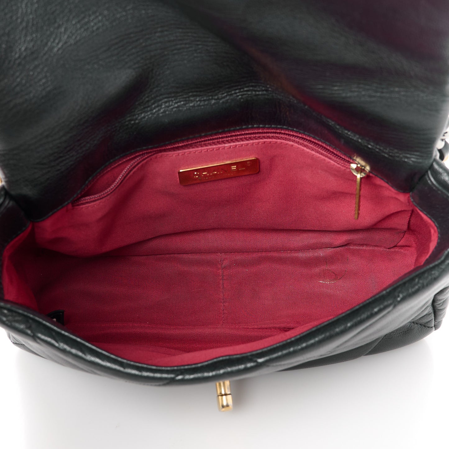 Goatskin Quilted Medium Chanel 19 Flap Black