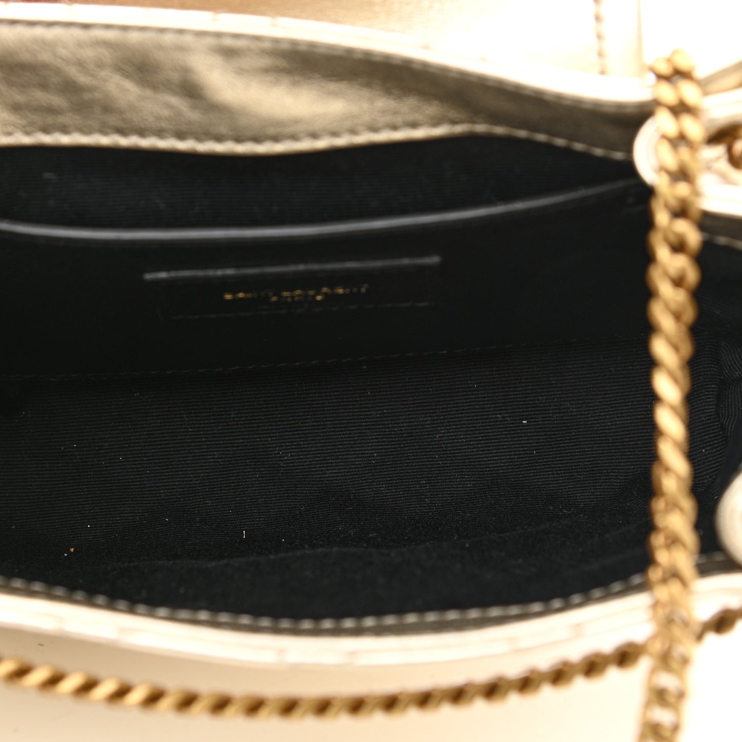 Metallic Lambskin Quilted Monogram Mini Nolita Platino