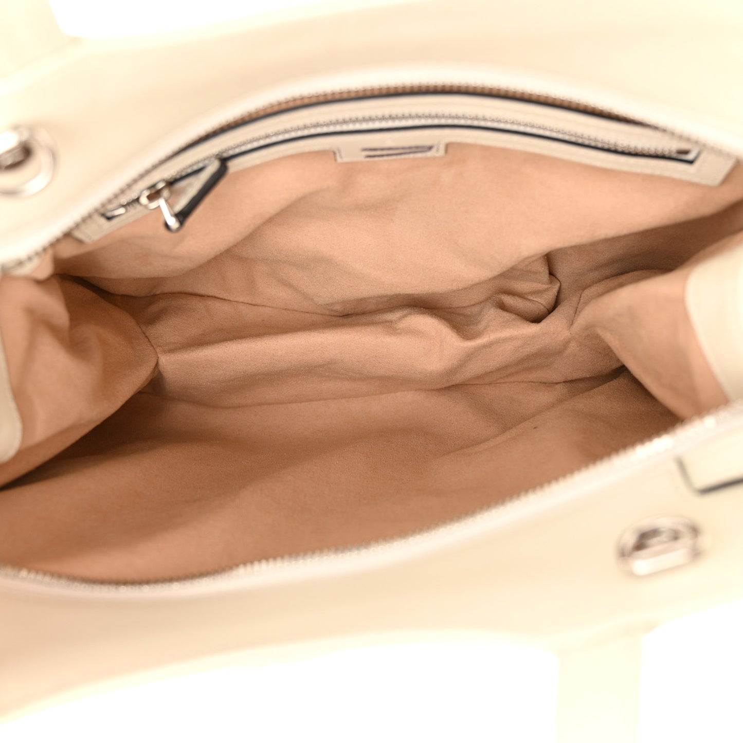 Senna Calfskin Petite GG Tote Bag Mystic White