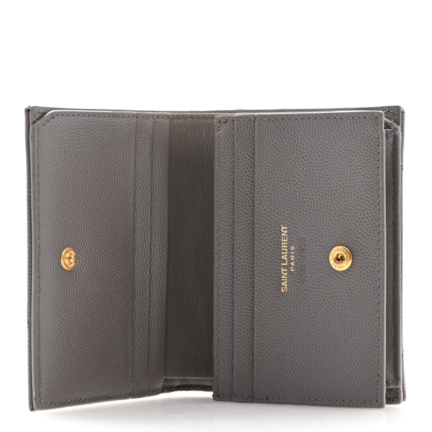 Grain De Poudre Matelasse Chevron Monogram Flap Card Case Storm