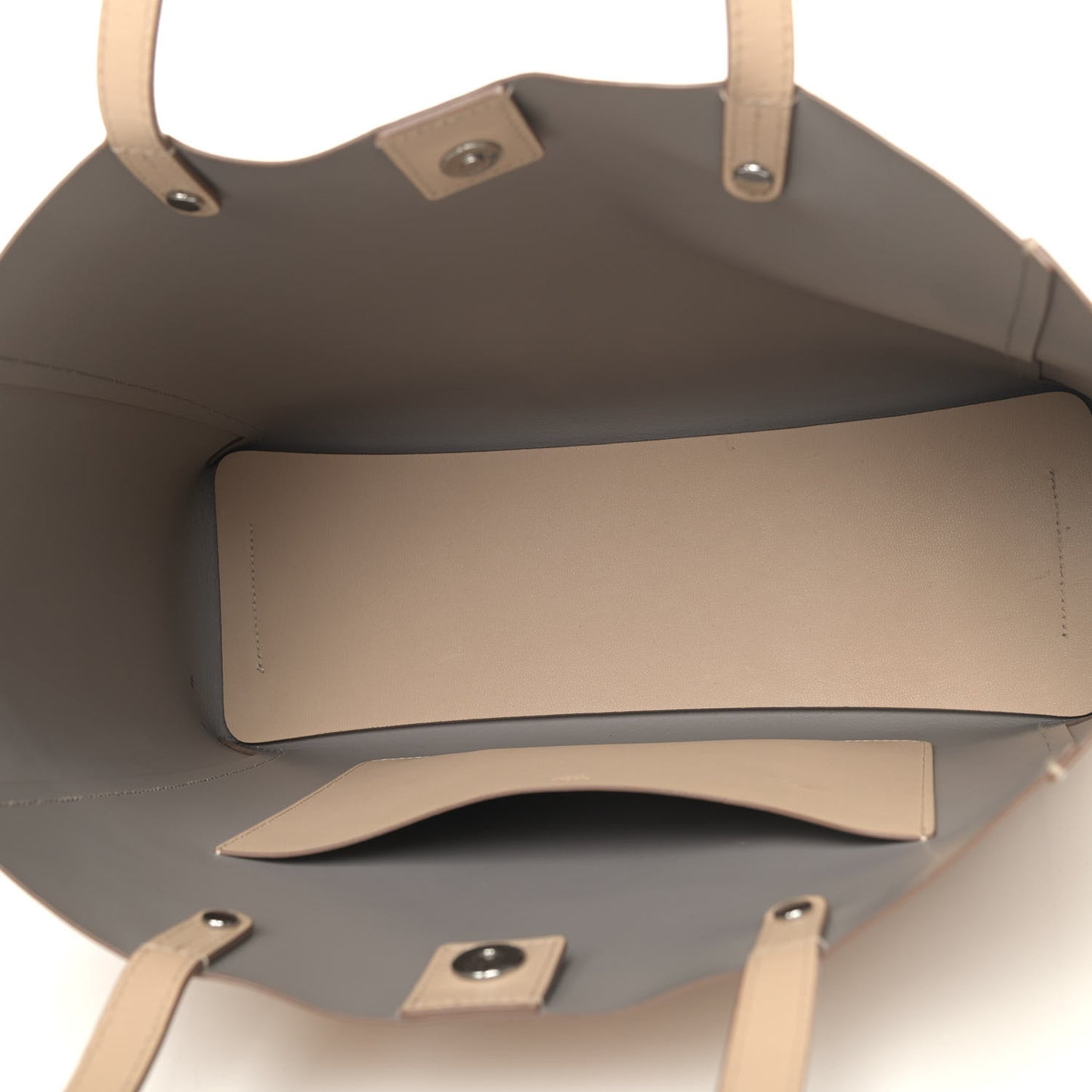 Calfskin Medium Shopper Tote Latte Beige