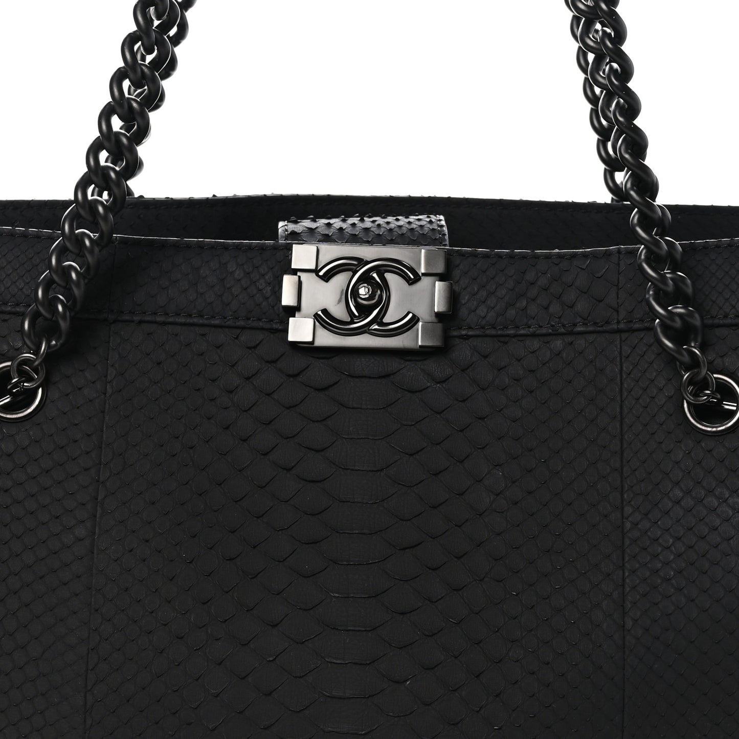 Snakeskin Boy Shopping Tote So Black