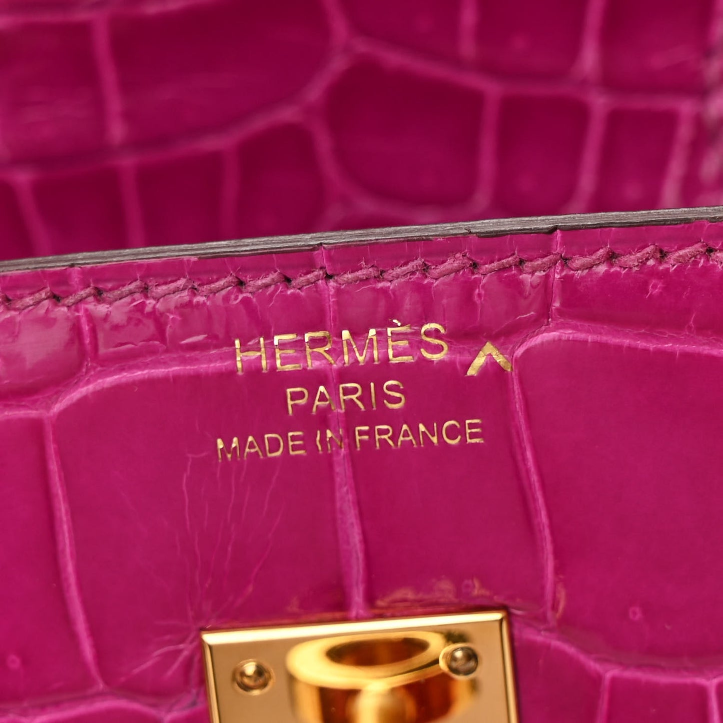 Shiny Porosus Crocodile Birkin 25 Rose Scheherazade
