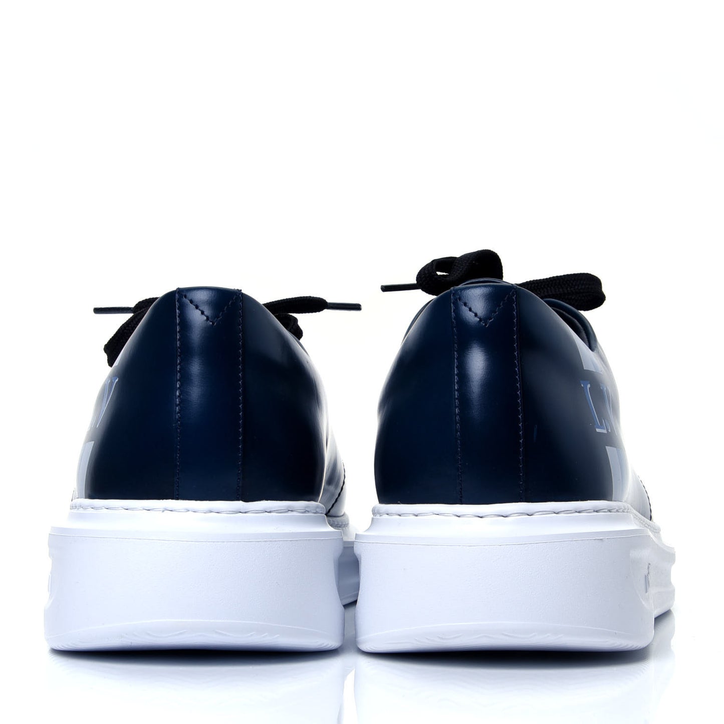 Calfskin Mens LV Beverly Hills Sneakers 8 Marine