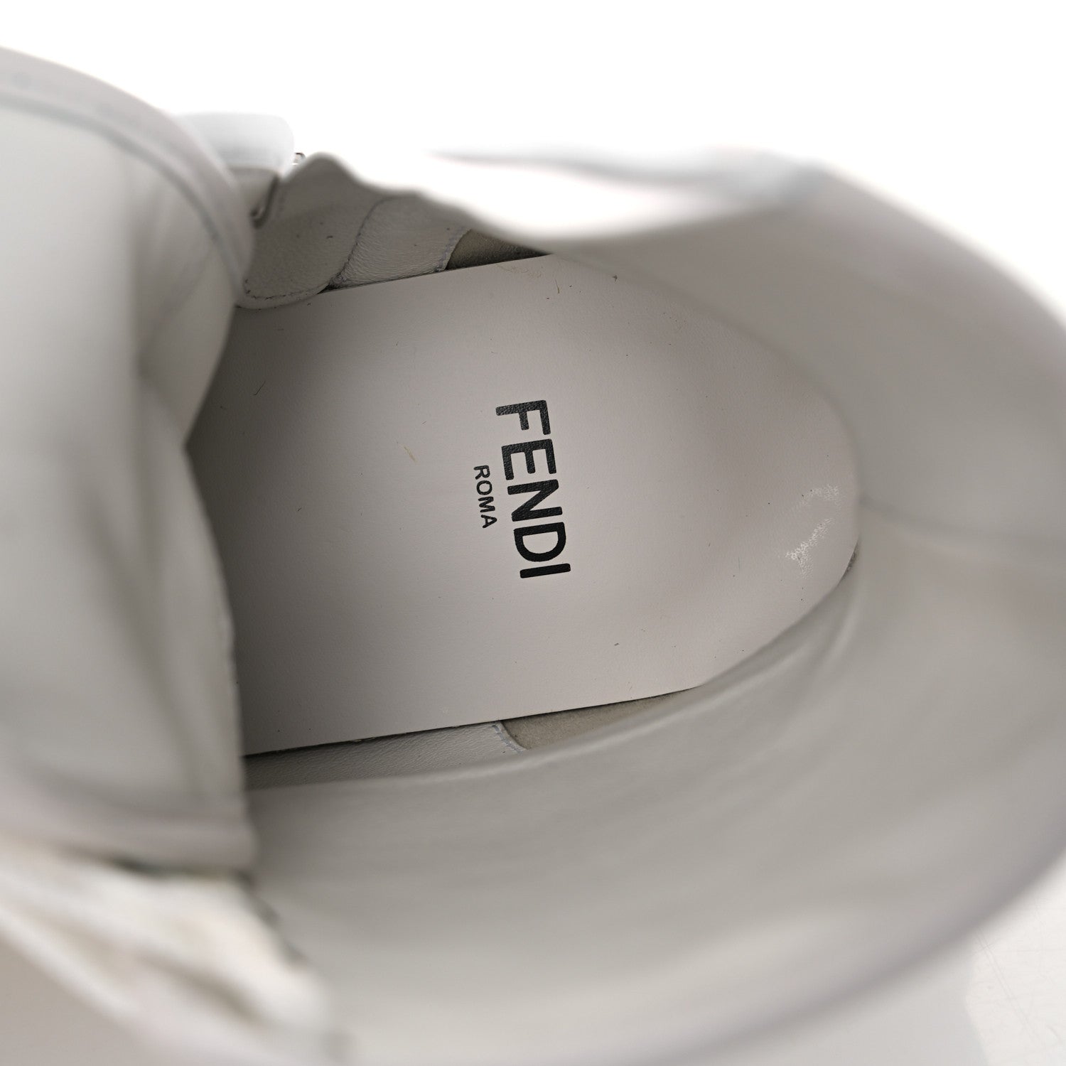 Fendi Nappa FF Embossed Womens Biker Boots 35 Snow 7 of 11