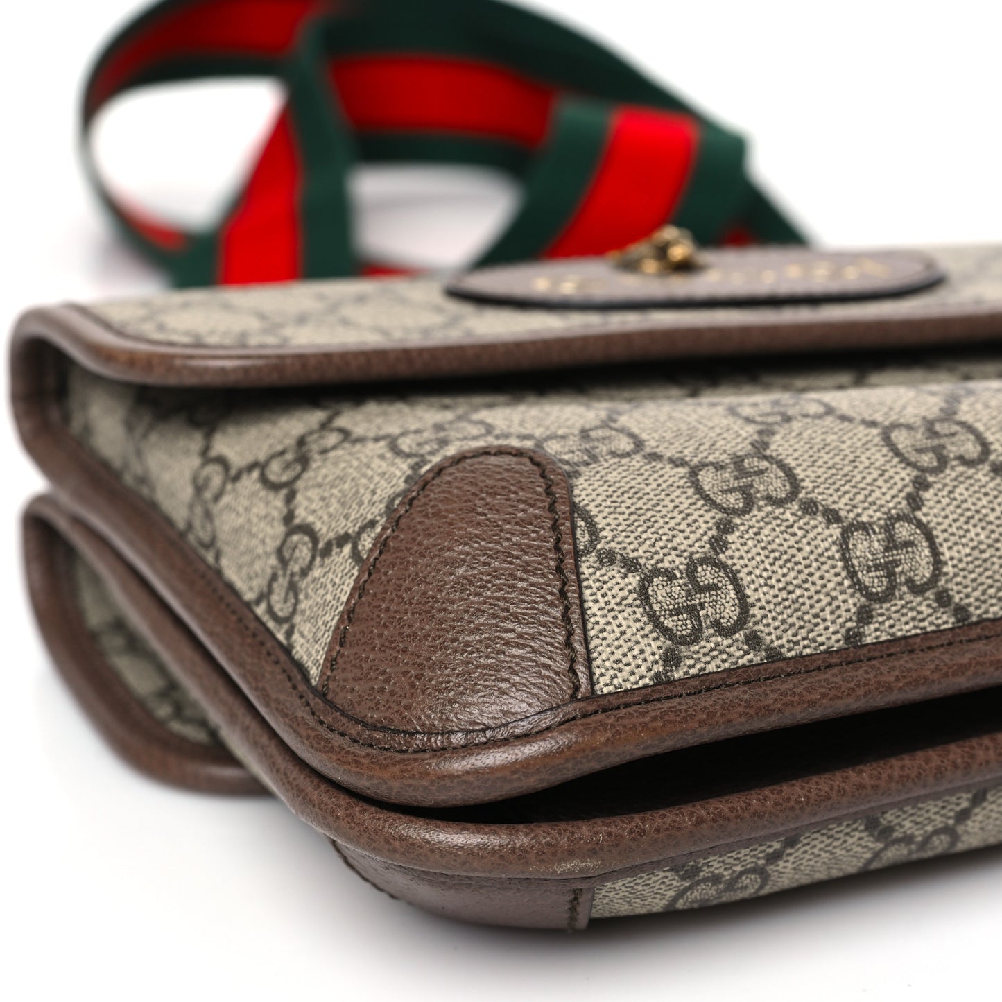 GG Supreme Monogram Web Small Neo Vintage Double Flap Messenger Bag Beige New Acero