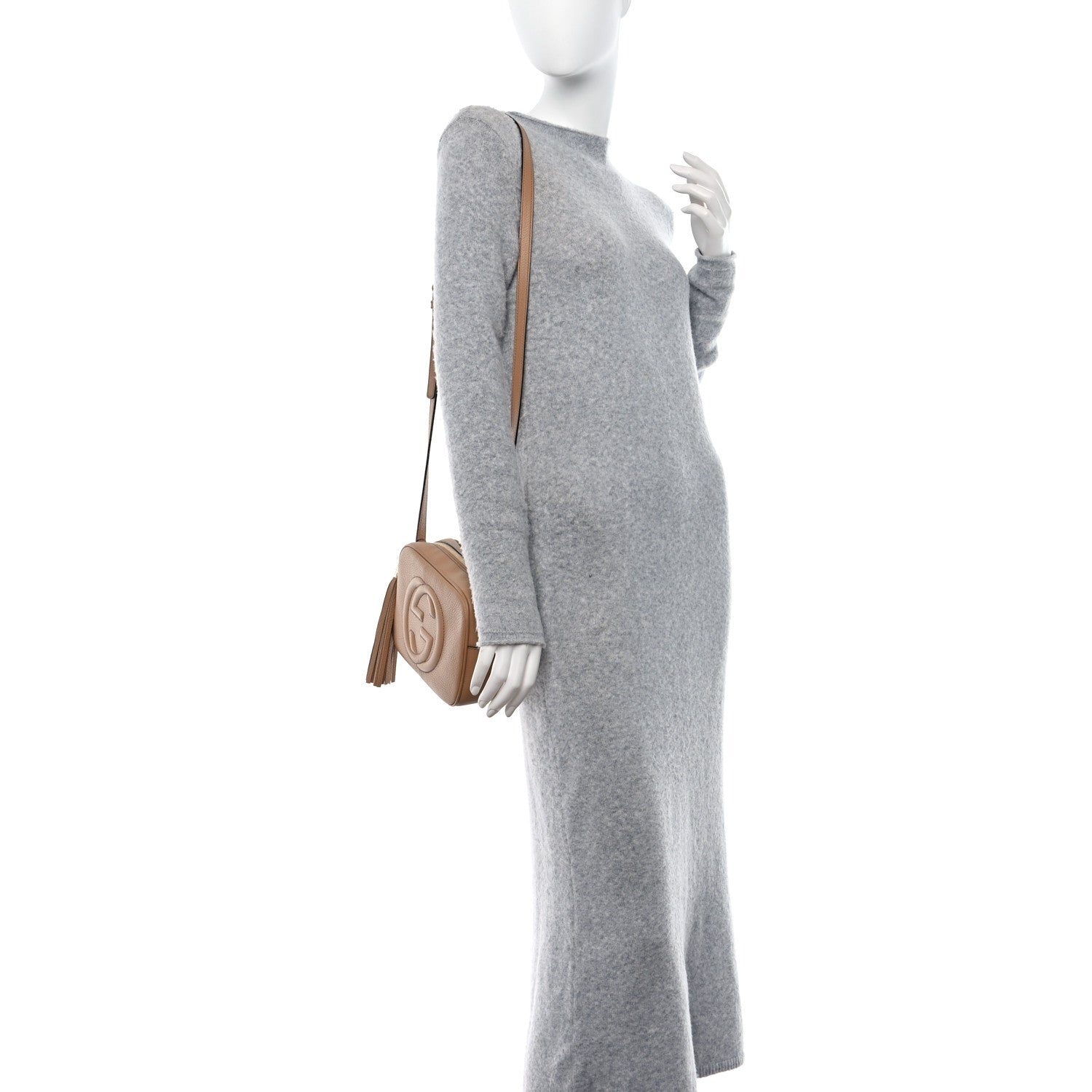 Gucci Pebbled Calfskin Small Soho Disco Bag Camelia 2 of 10