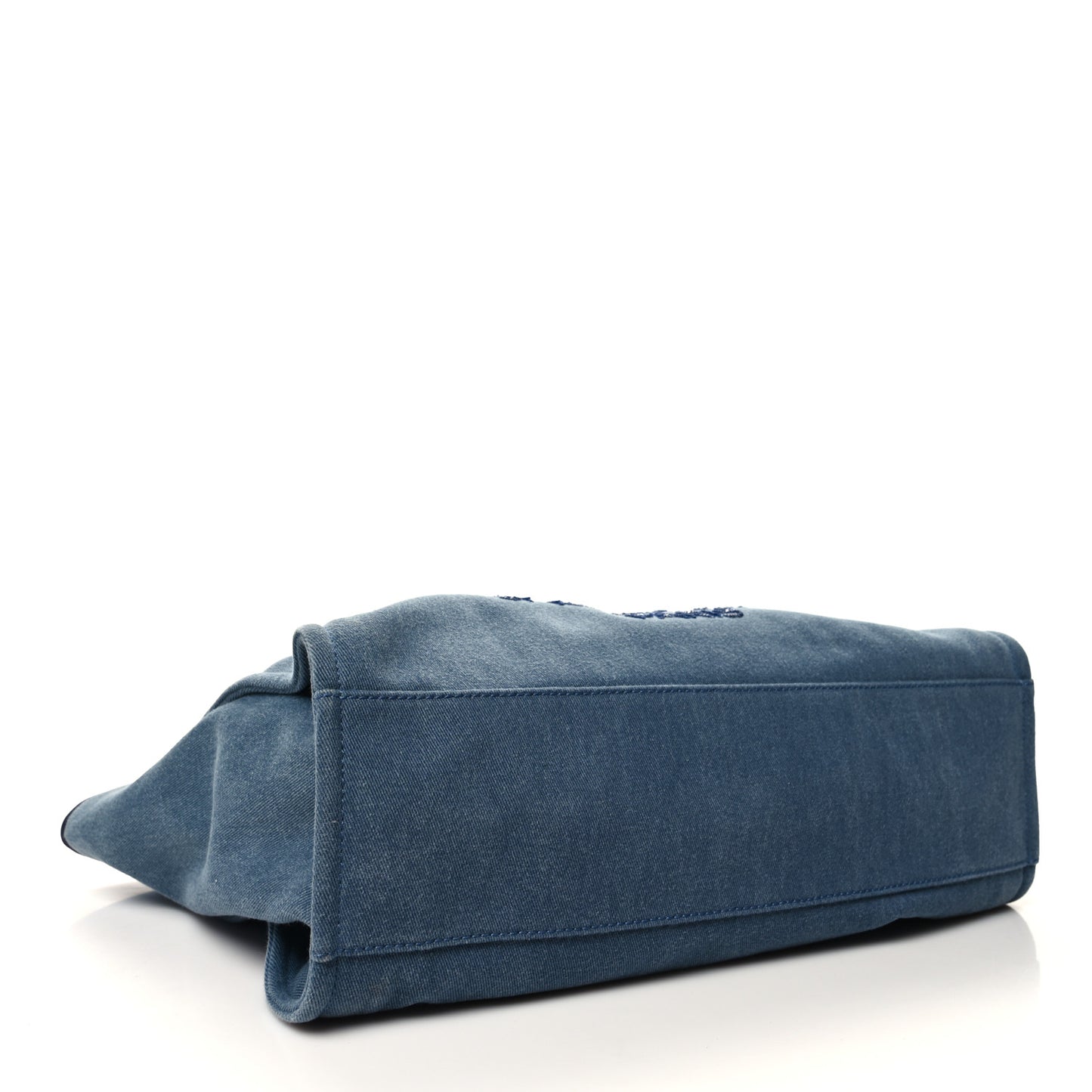 Canvas Sequin Large Deauville Tote Navy