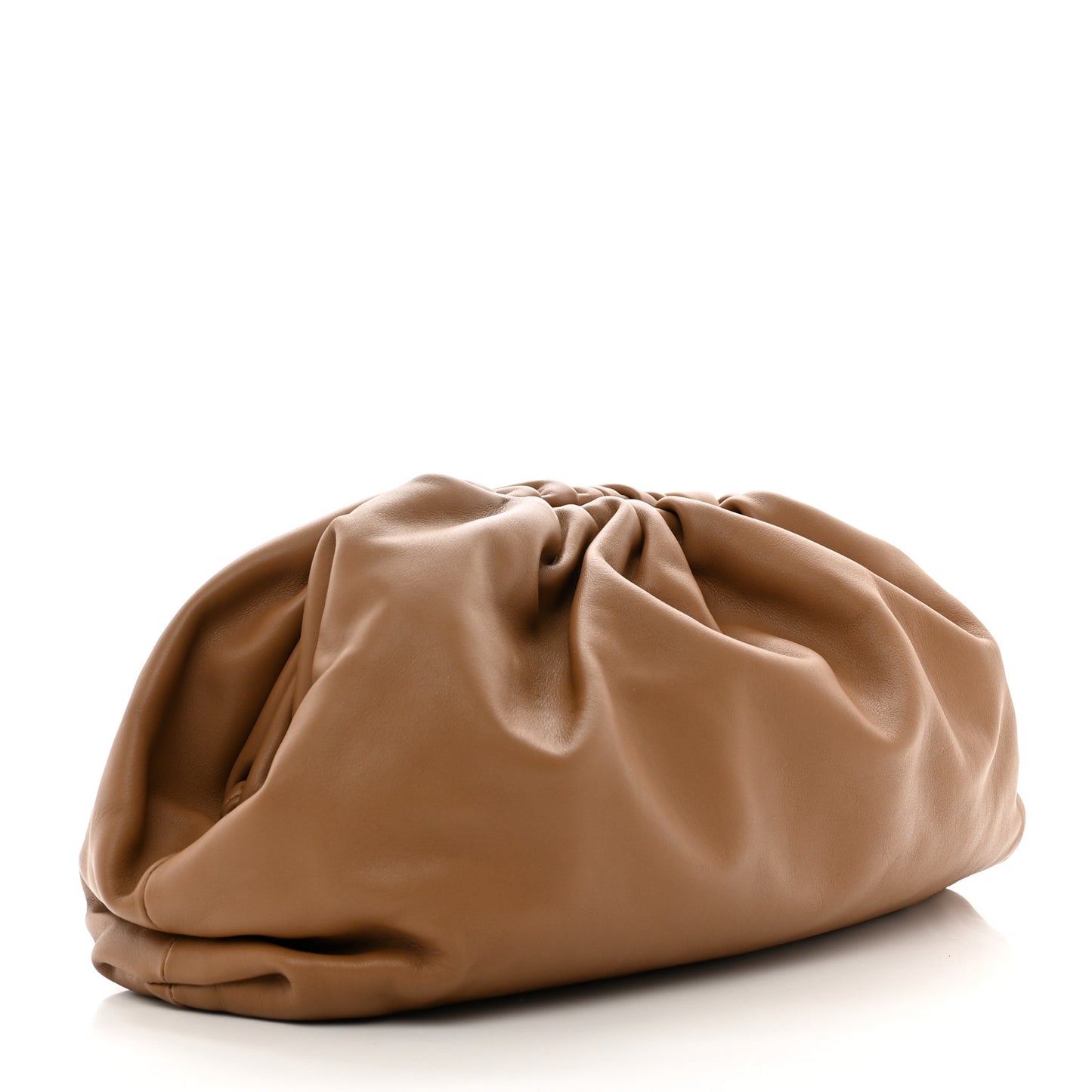 Smooth Butter Calf The Pouch Oversized Clutch Teak