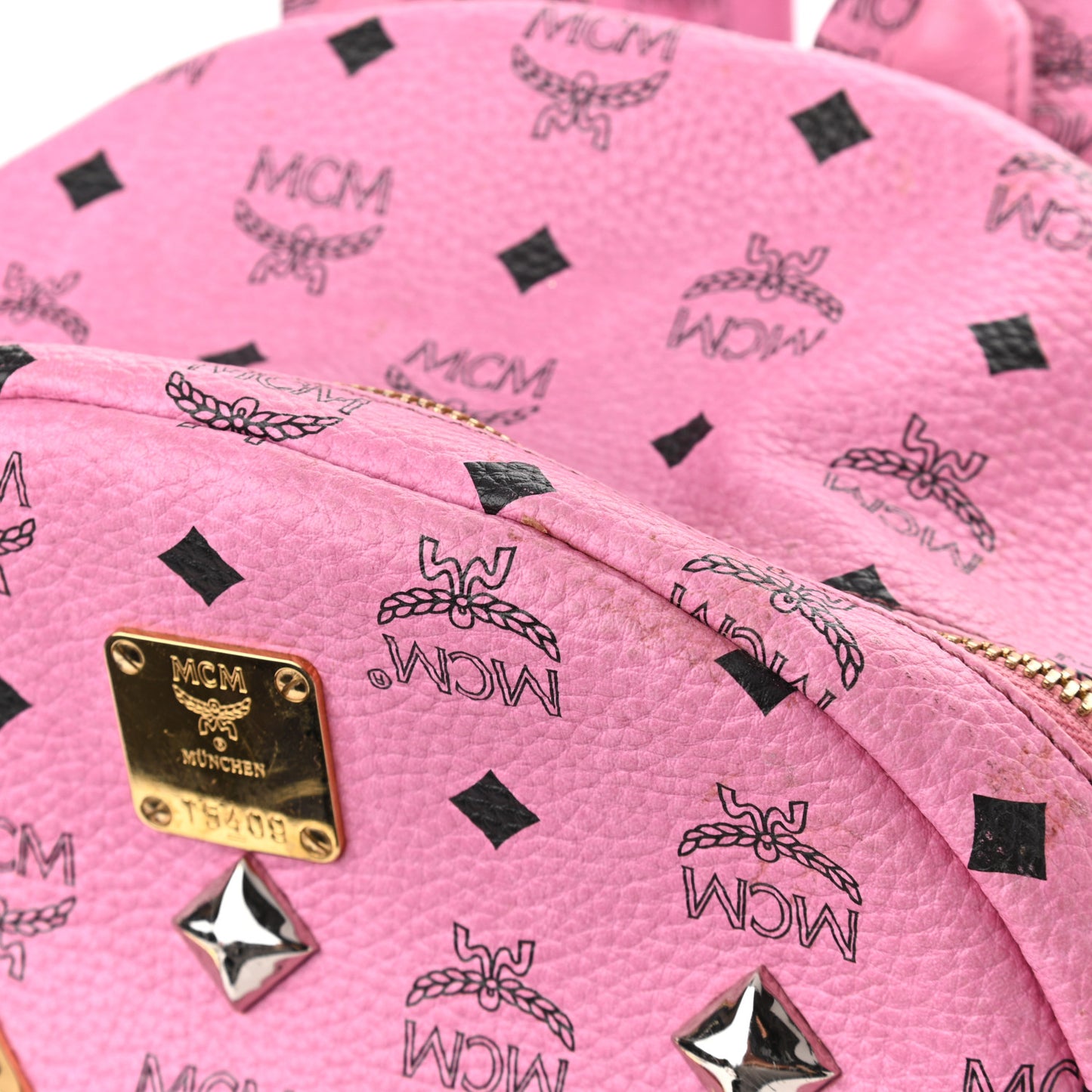 Visetos Medium Sprinkle Stud Stark Backpack Pink
