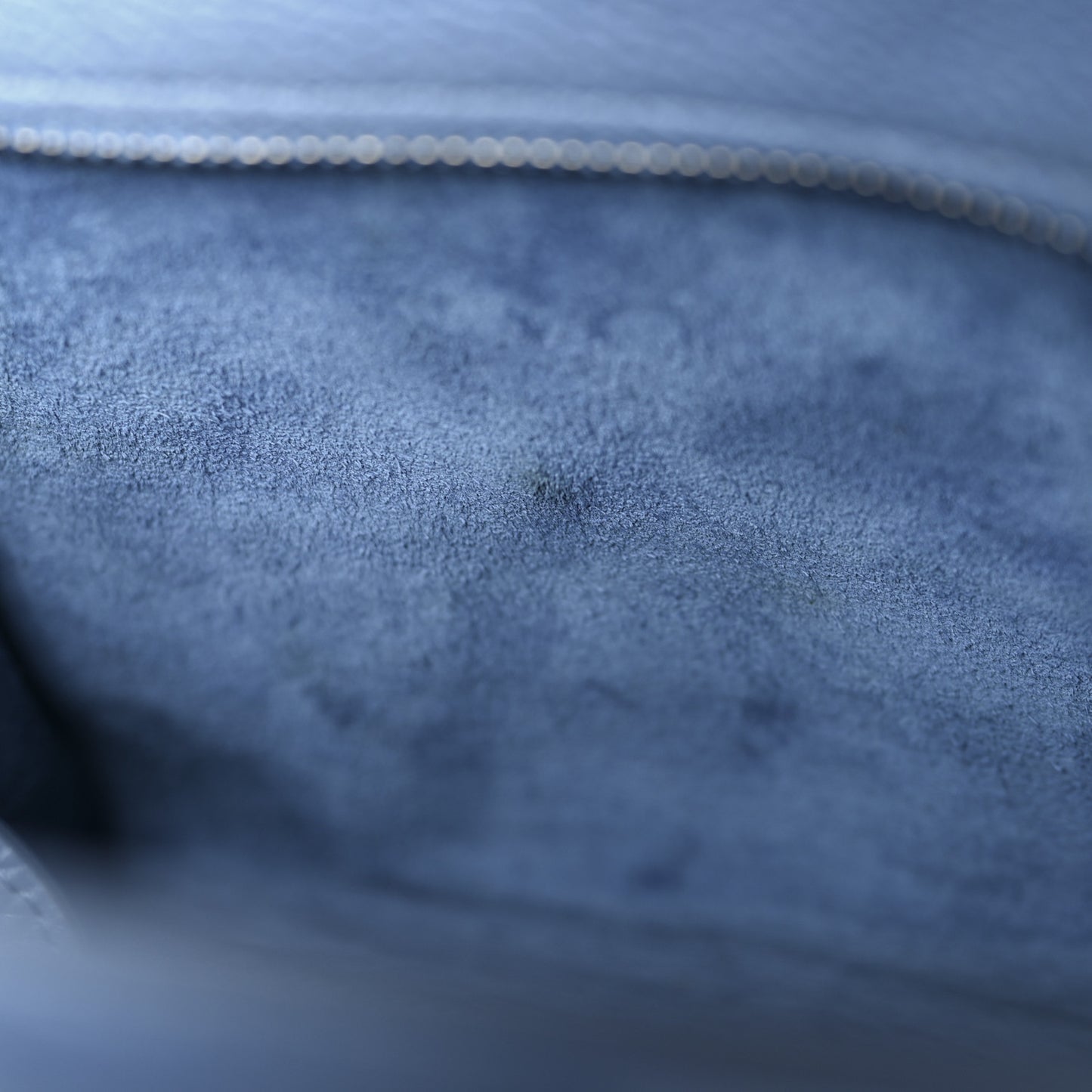 Drummed Calfskin Nano Luggage Blue