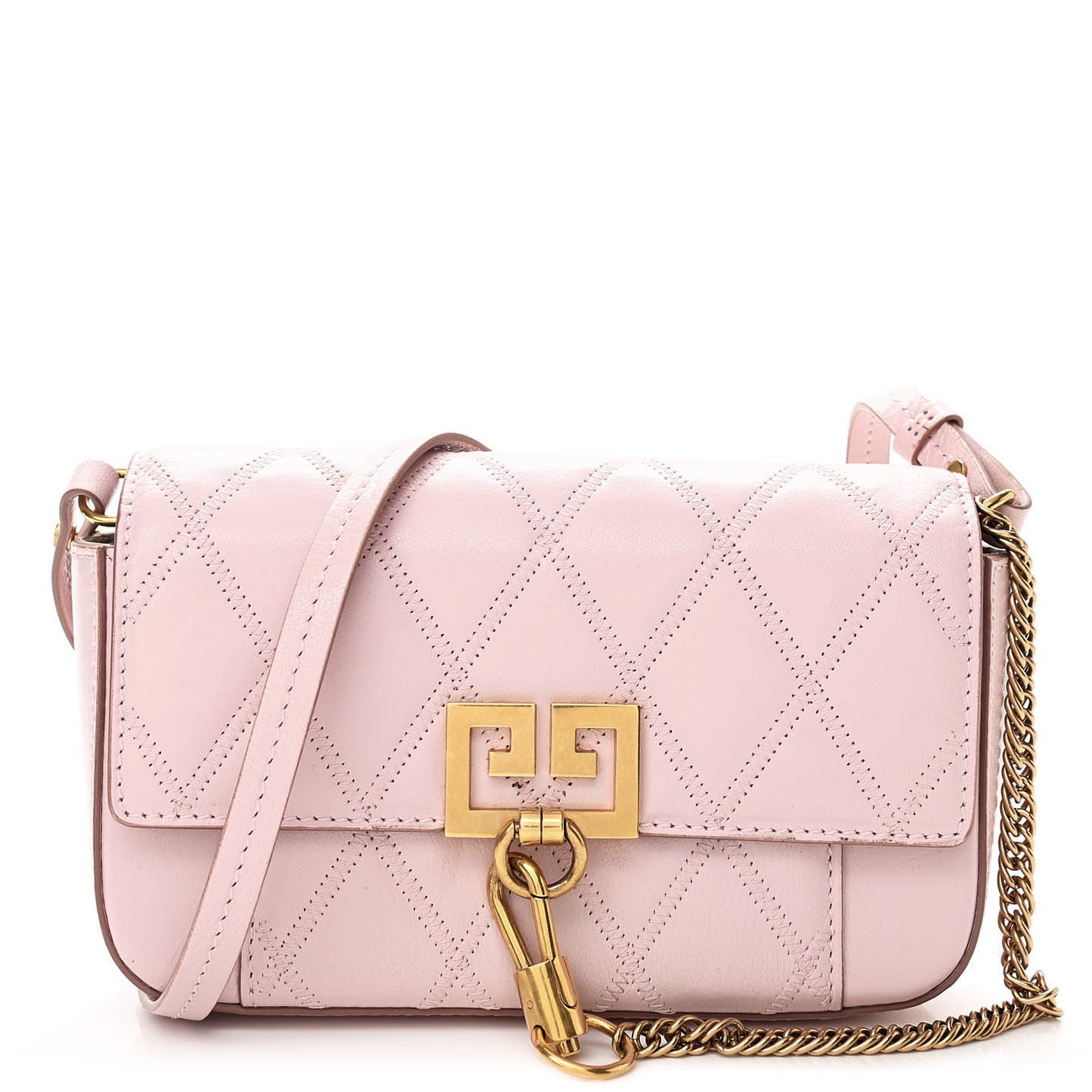 Goatskin Quilted GV3 Mini Pocket Convertible Bag Pale Pink