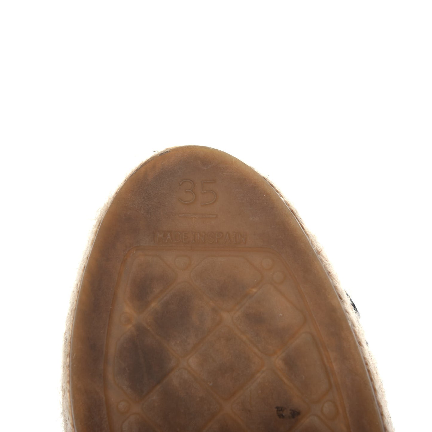 Tweed Velvet CC Espadrilles 35 Grey Black