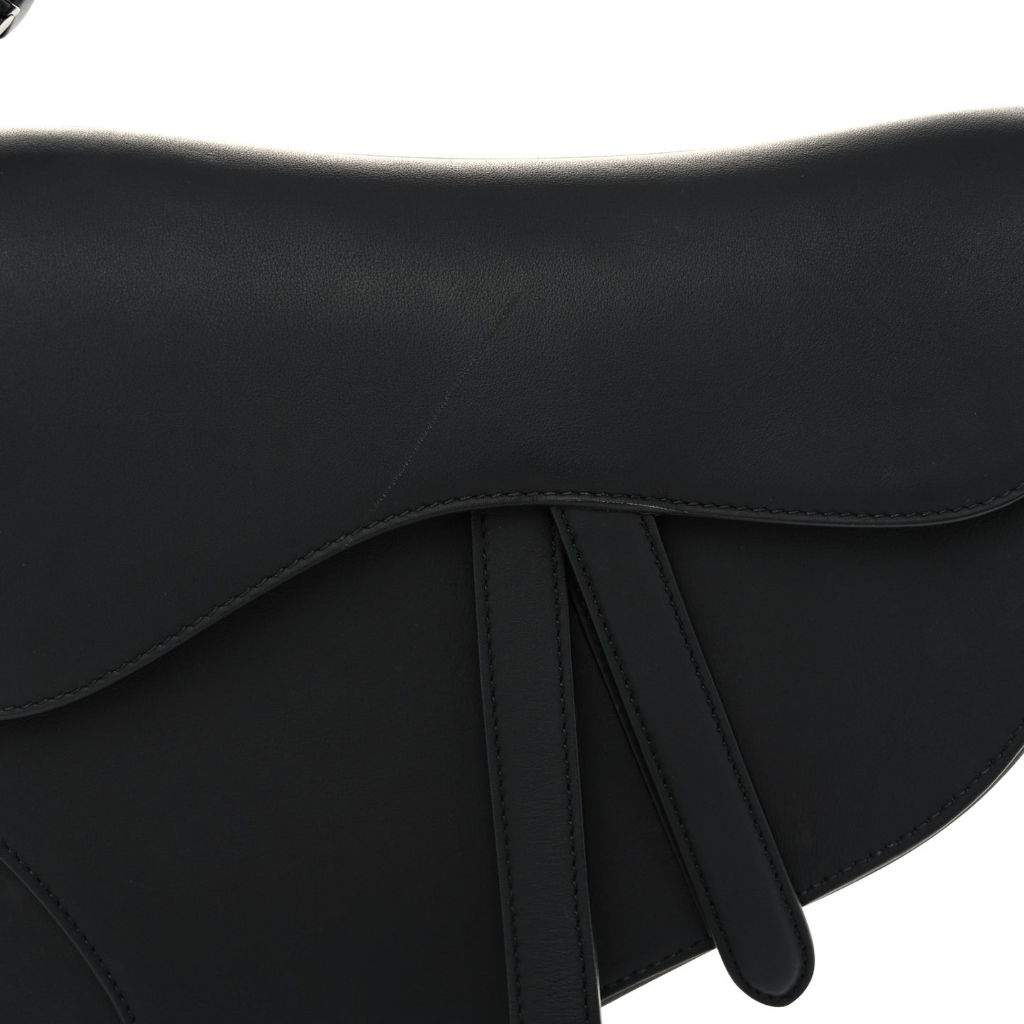Ultra Matte Calfskin Saddle Bag Black