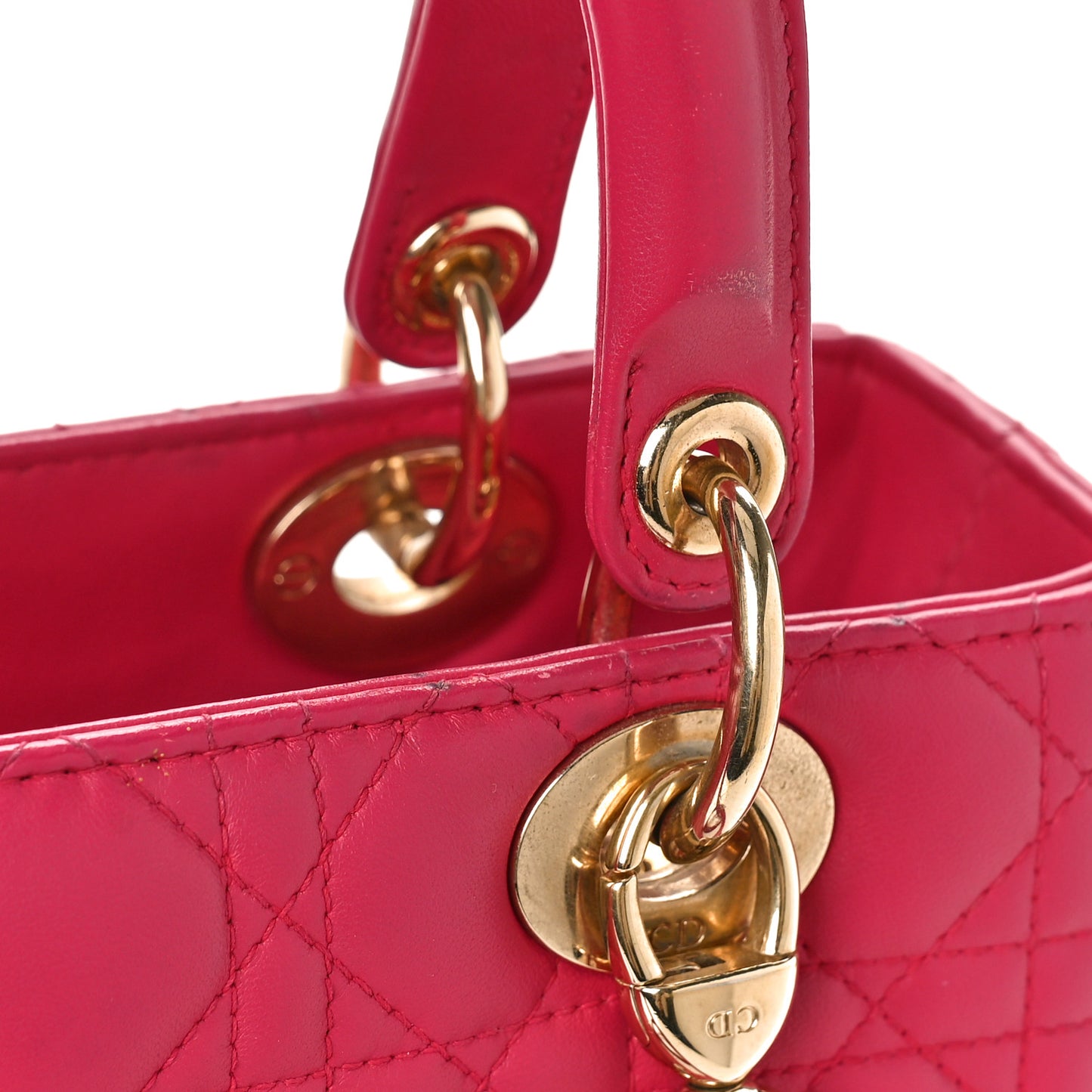 Lambskin Cannage Medium Lady Dior Pink