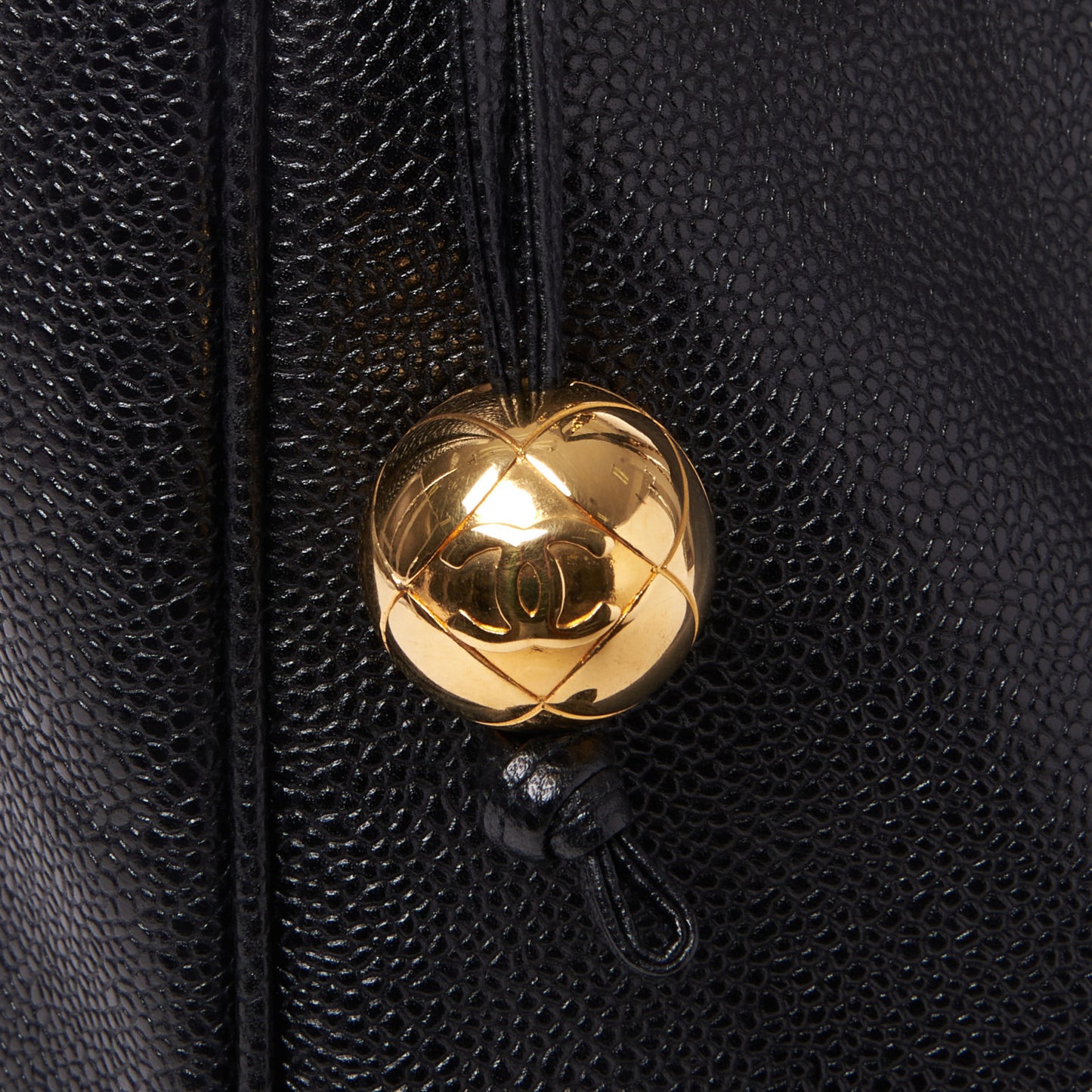Caviar Large CC Shoulder Bag Black
