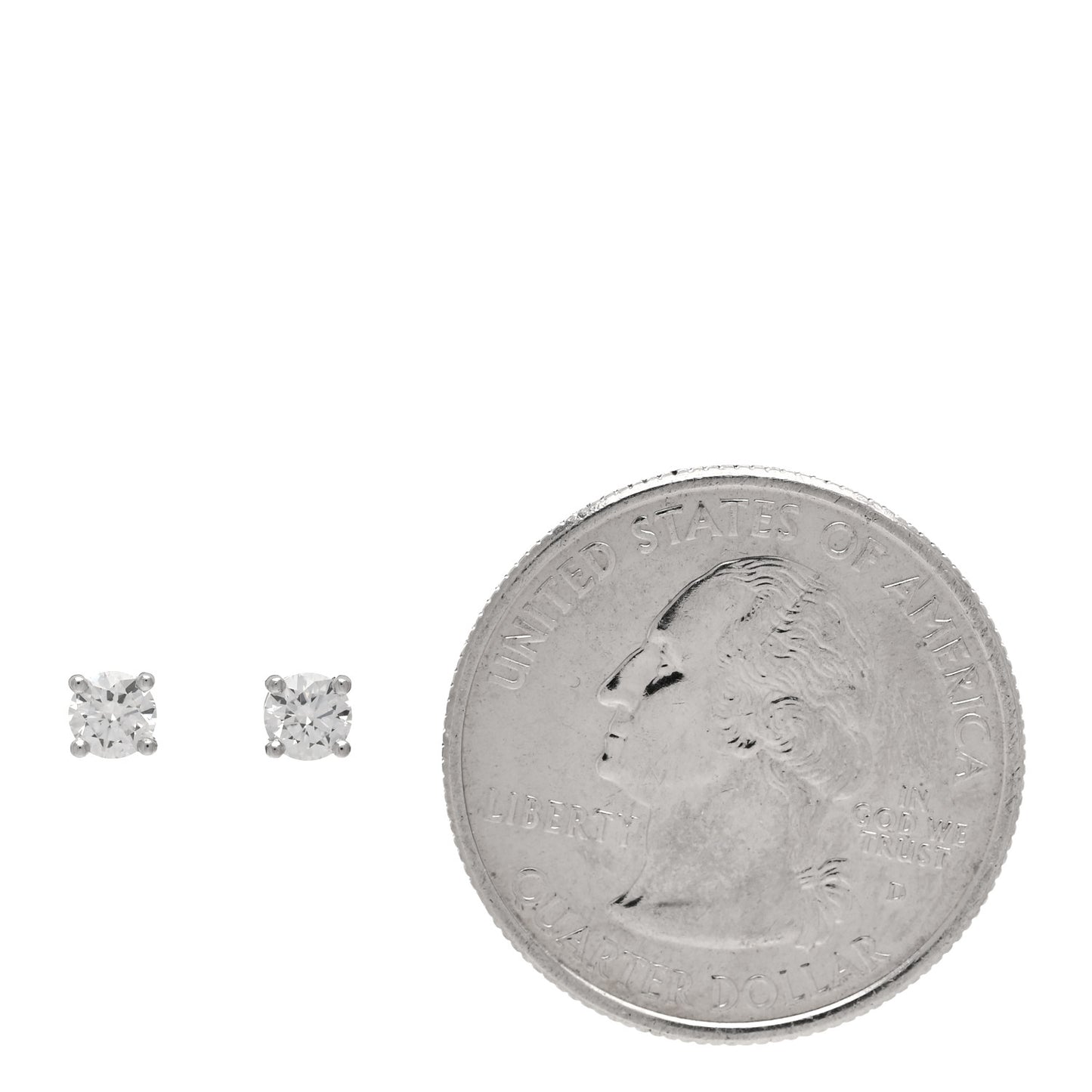 Platinum Diamond .34ctw Solitaire Earrings