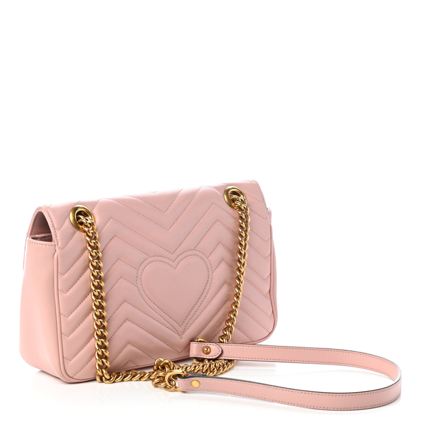 Calfskin Matelasse Small GG Marmont Shoulder Bag Perfect Pink
