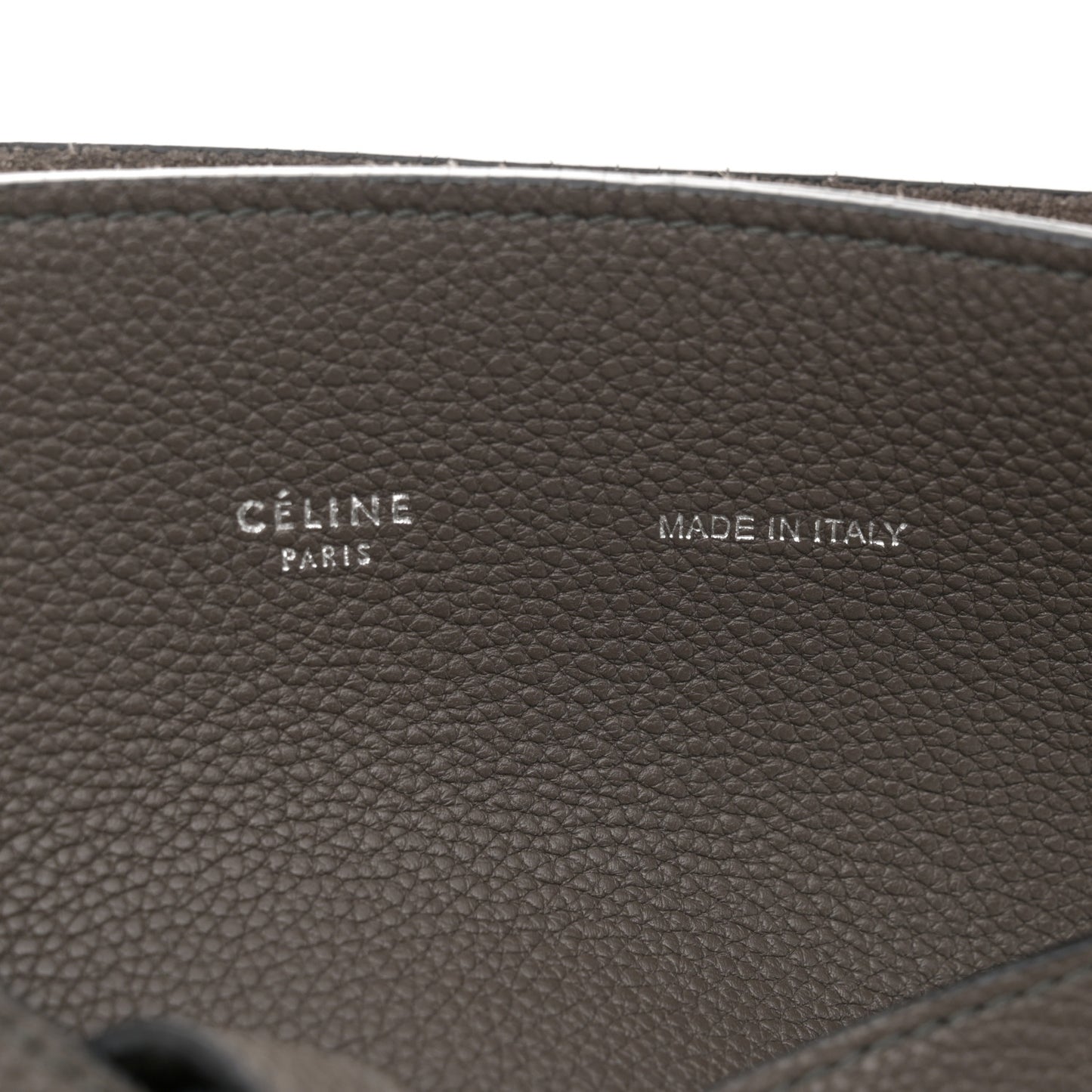 Soft Grained Calfskin Small Belt Cabas Phantom Medium Grey