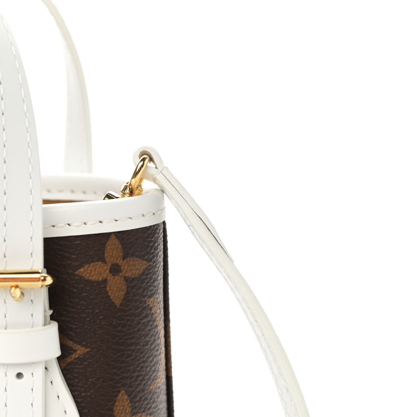 Monogram LV Match Nano Bucket Bag White