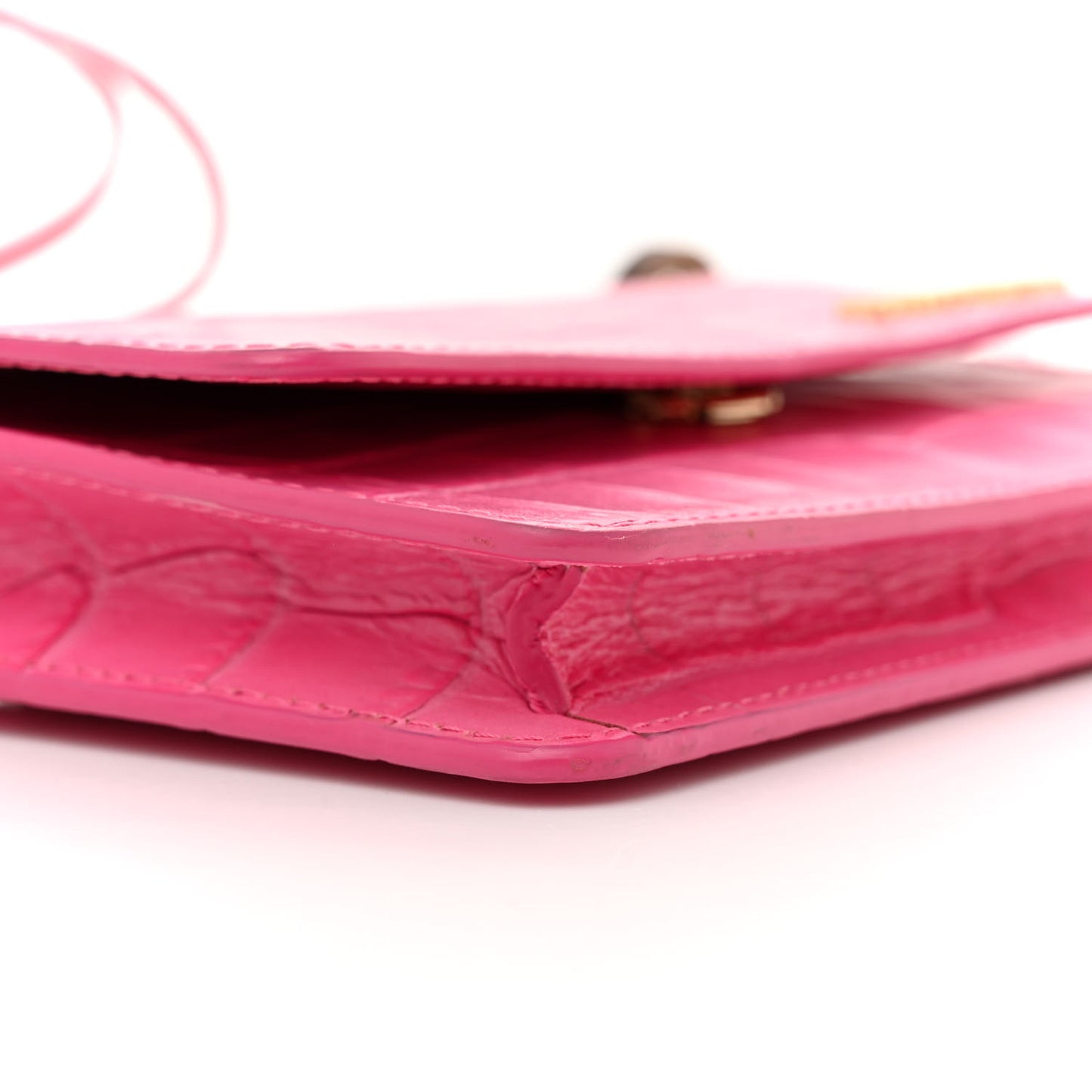 Calfskin Crocodile Embossed Le Riviera Pink