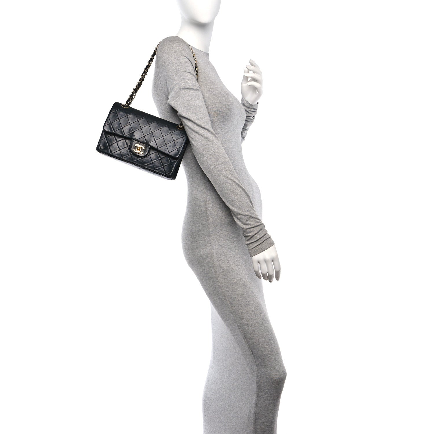 Chanel Lambskin Quilted Small Double Flap Black 2 of 12