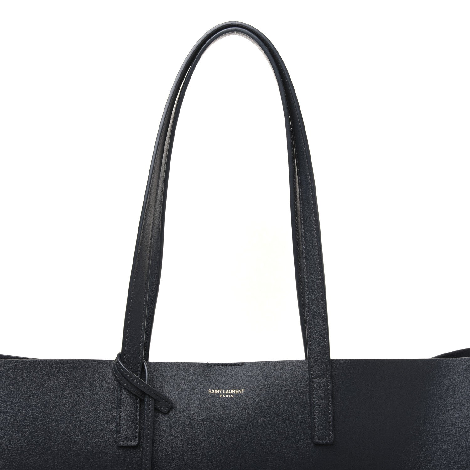 Saint Laurent Calfskin Large Shopping Tote Navy 21 of 22