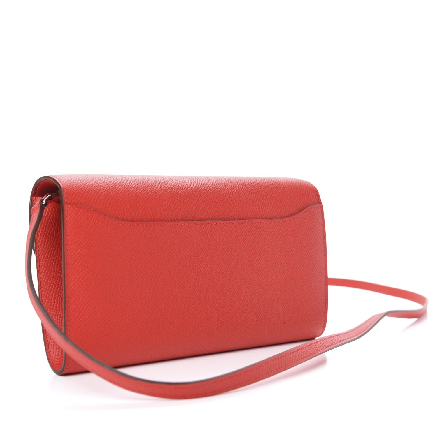 Hermes Epsom Enamel Constance Wallet To Go Rouge de Coeur Rubis 3 of 7